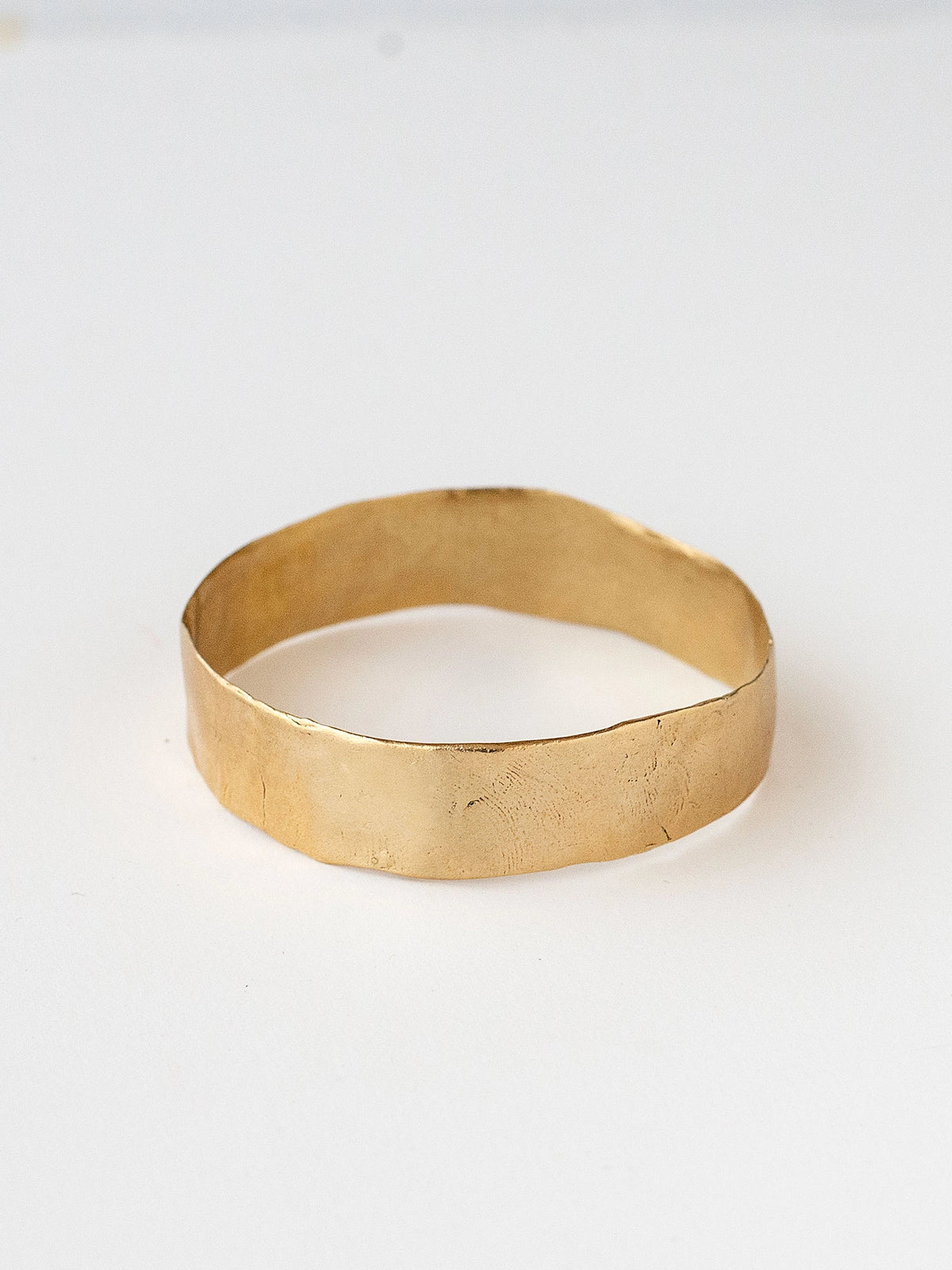 Femi Wide Handmade Solid Brass Bangle Bracelet by Michelle Ross