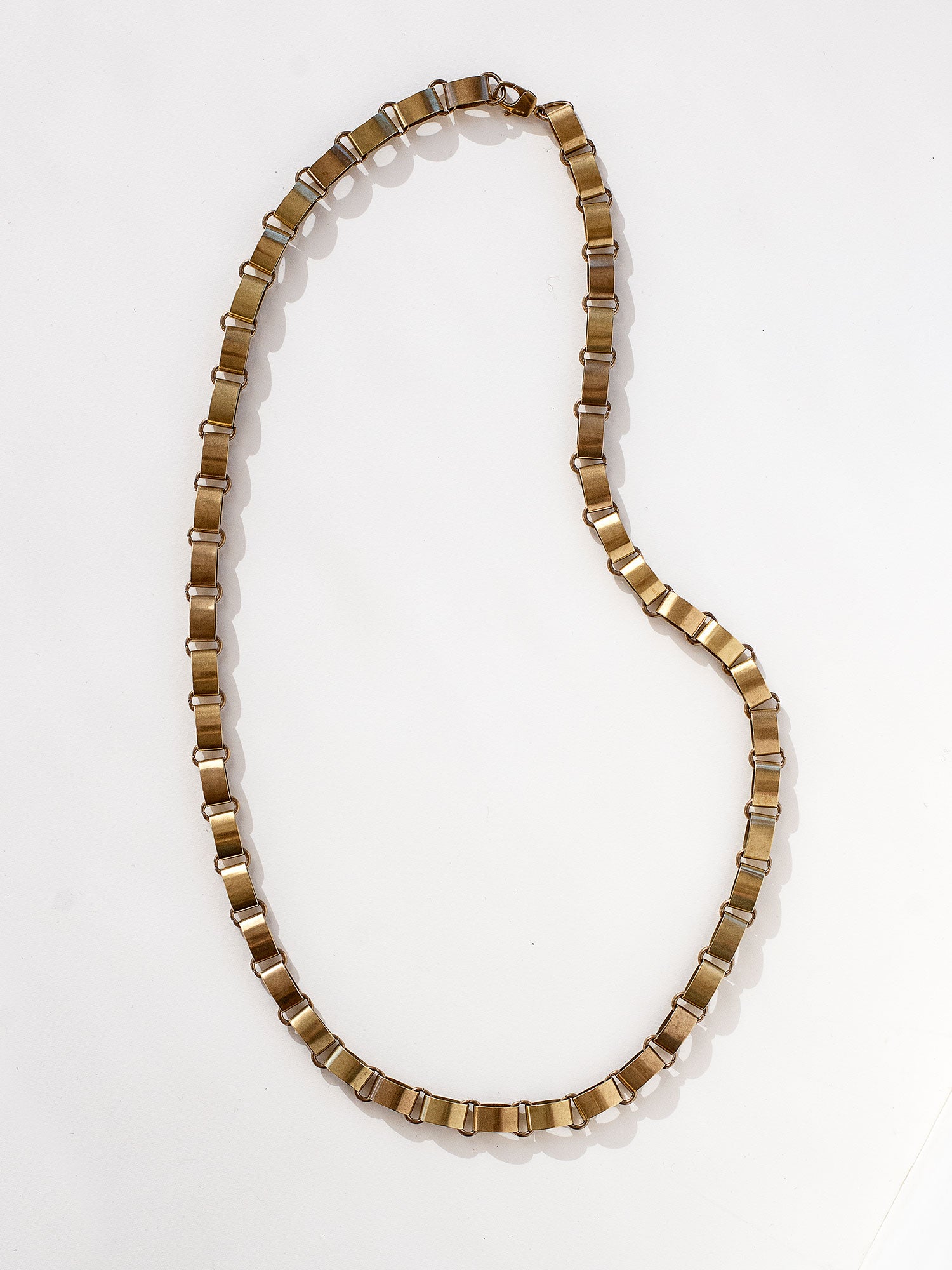 36 inch Flat Brass Chain Necklace by Michelle Ross