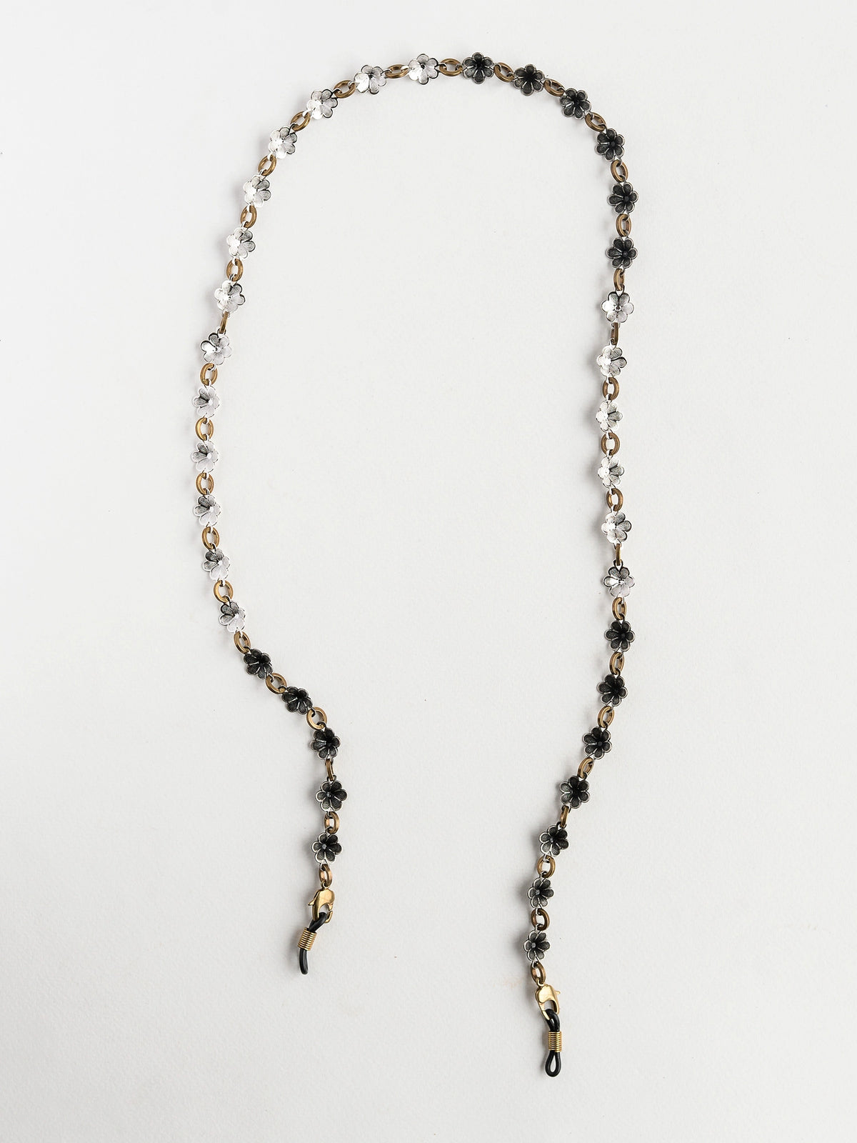 Flori Brass Antique Silver Glasses Chain Michelle Ross