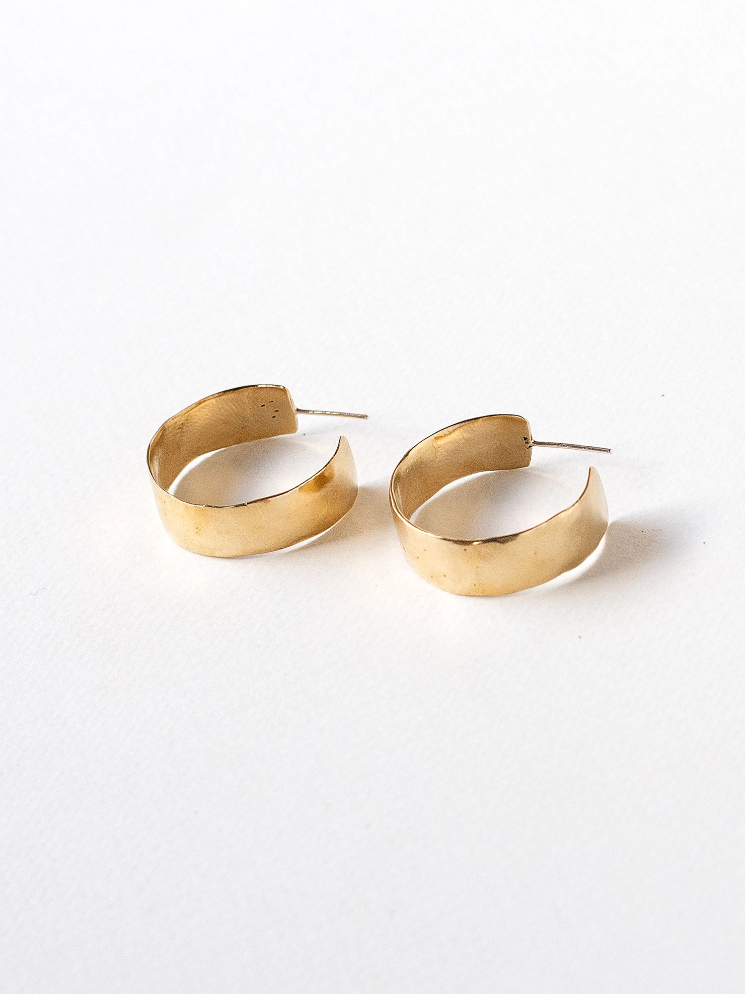 Frey Brass Hoop Earrings Michelle Ross