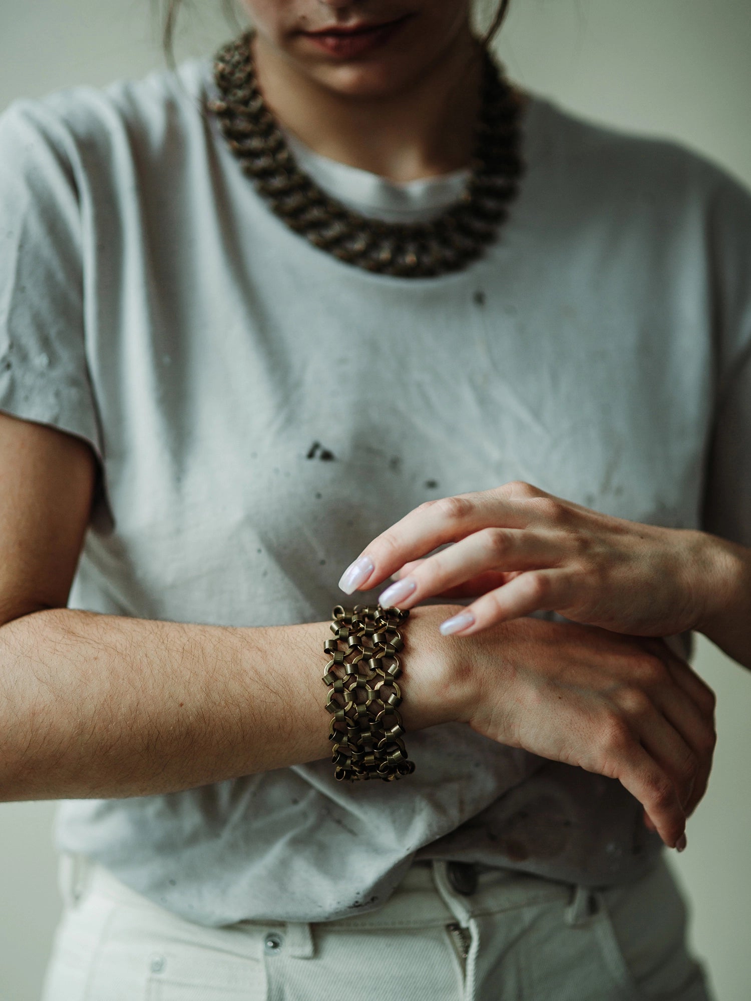 Gala Brass Chain Link Bracelet Michelle Ross