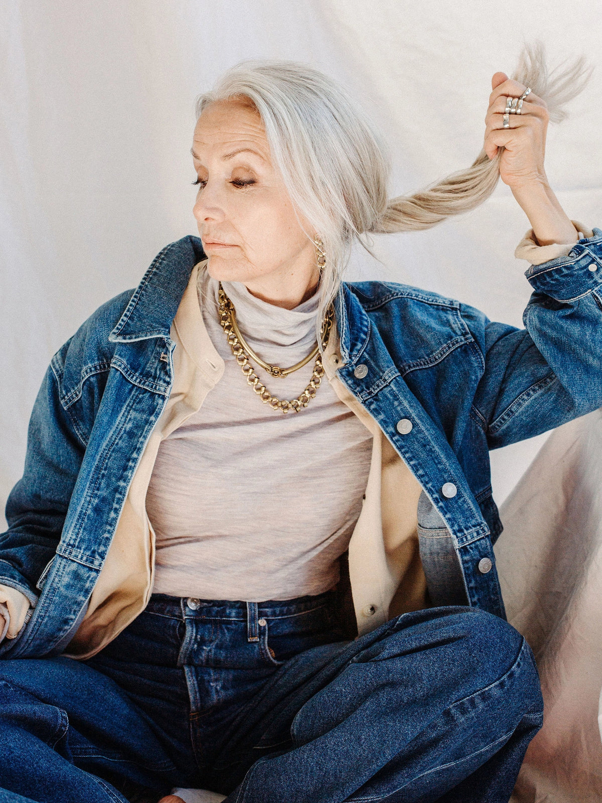 Gessica Brass Chain Necklace Michelle Ross