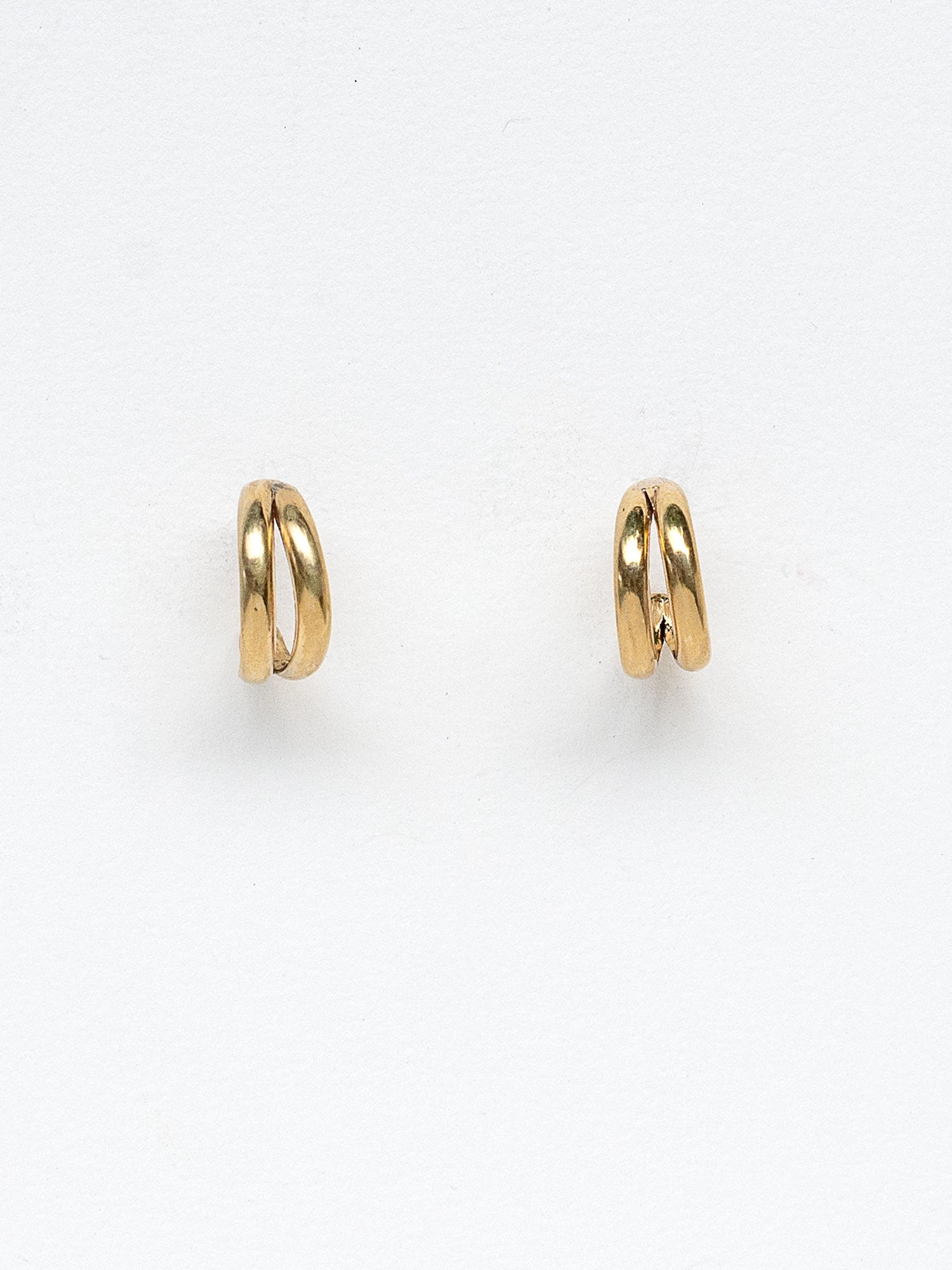 Grace Small Brass Hoop Earrings Michelle Ross