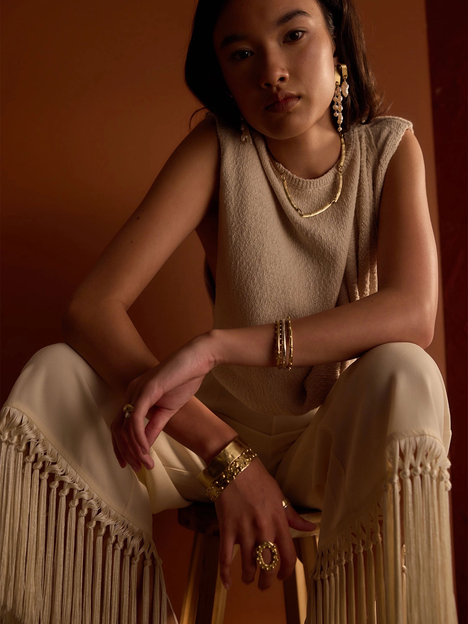 Helly Handmade Solid Brass Collar Necklace by Michelle Ross Toronto