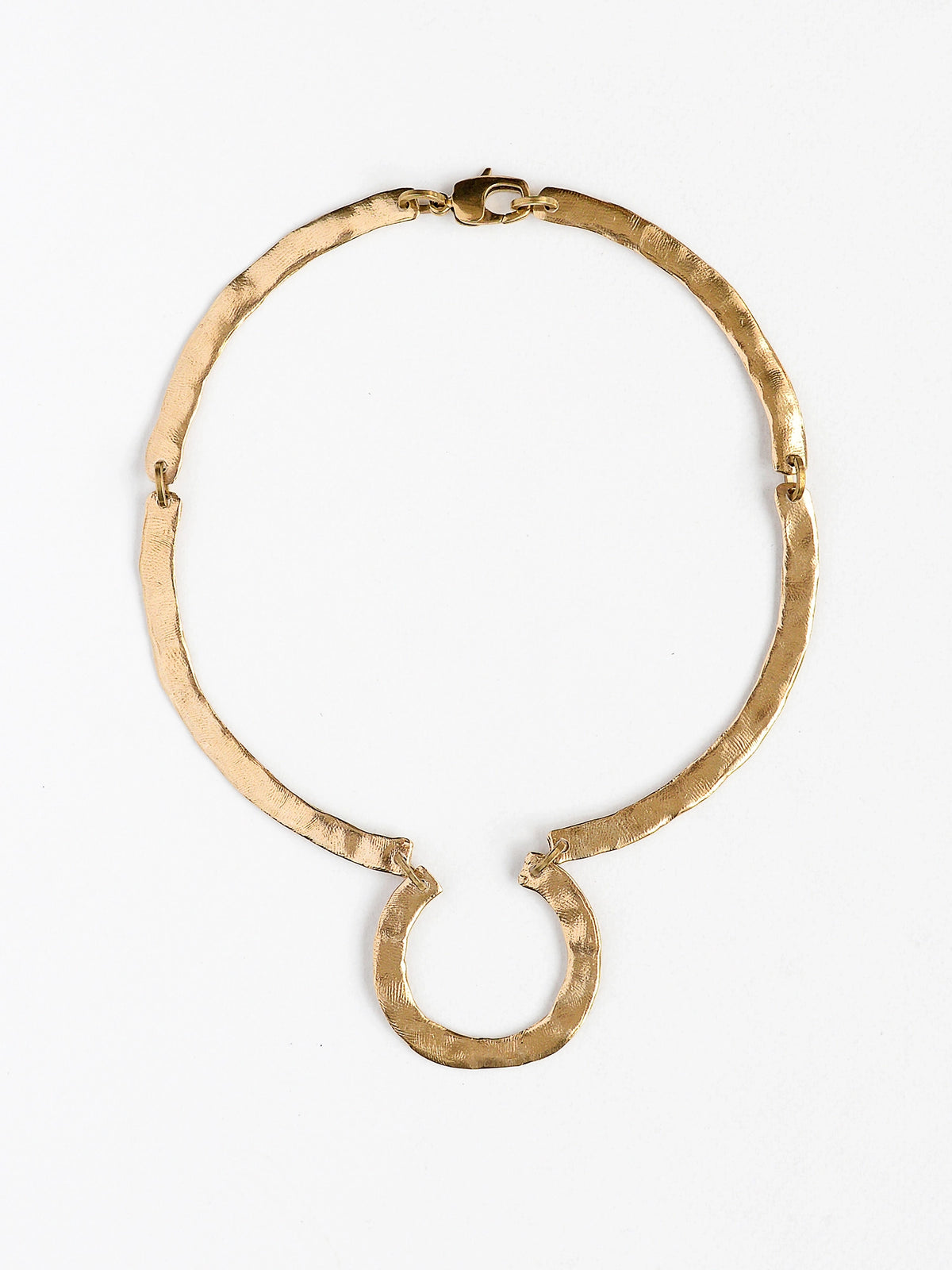 Holden Hammered Brass Collar Necklace Michelle Ross