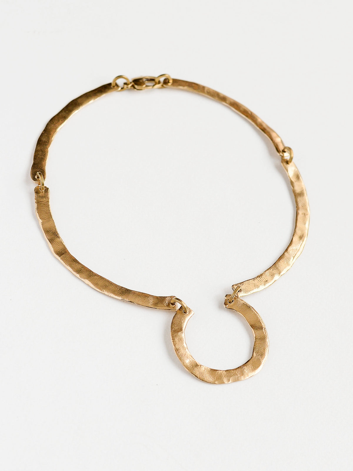 Holden Hammered Brass Collar Necklace Michelle Ross