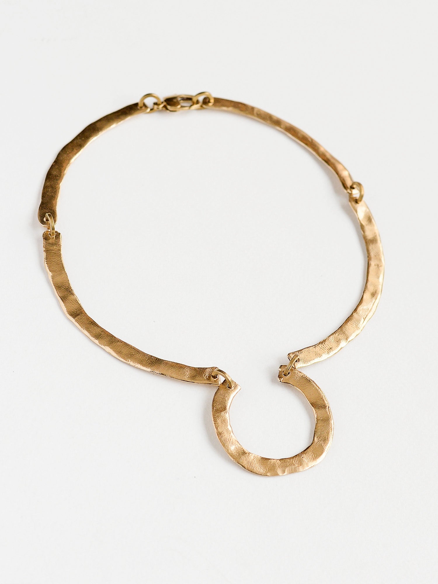 Holden Hammered Brass Collar Necklace Michelle Ross