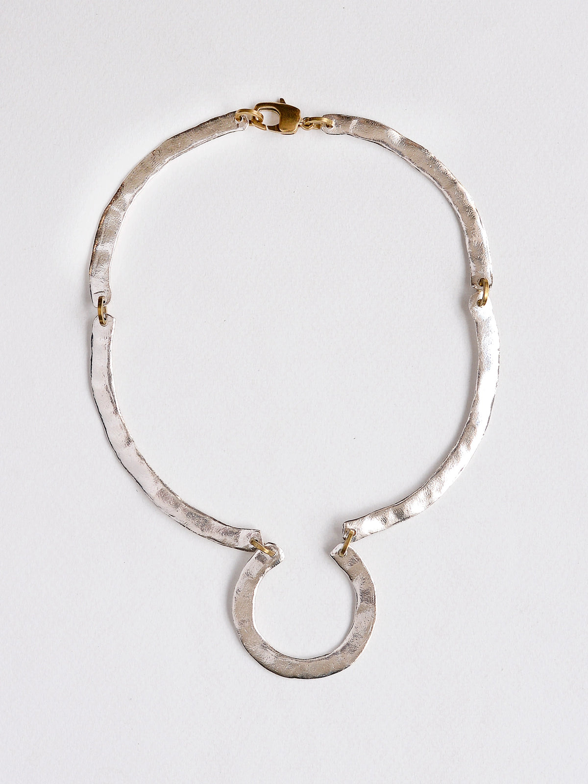 Holden Hammered Silver Collar Necklace Michelle Ross