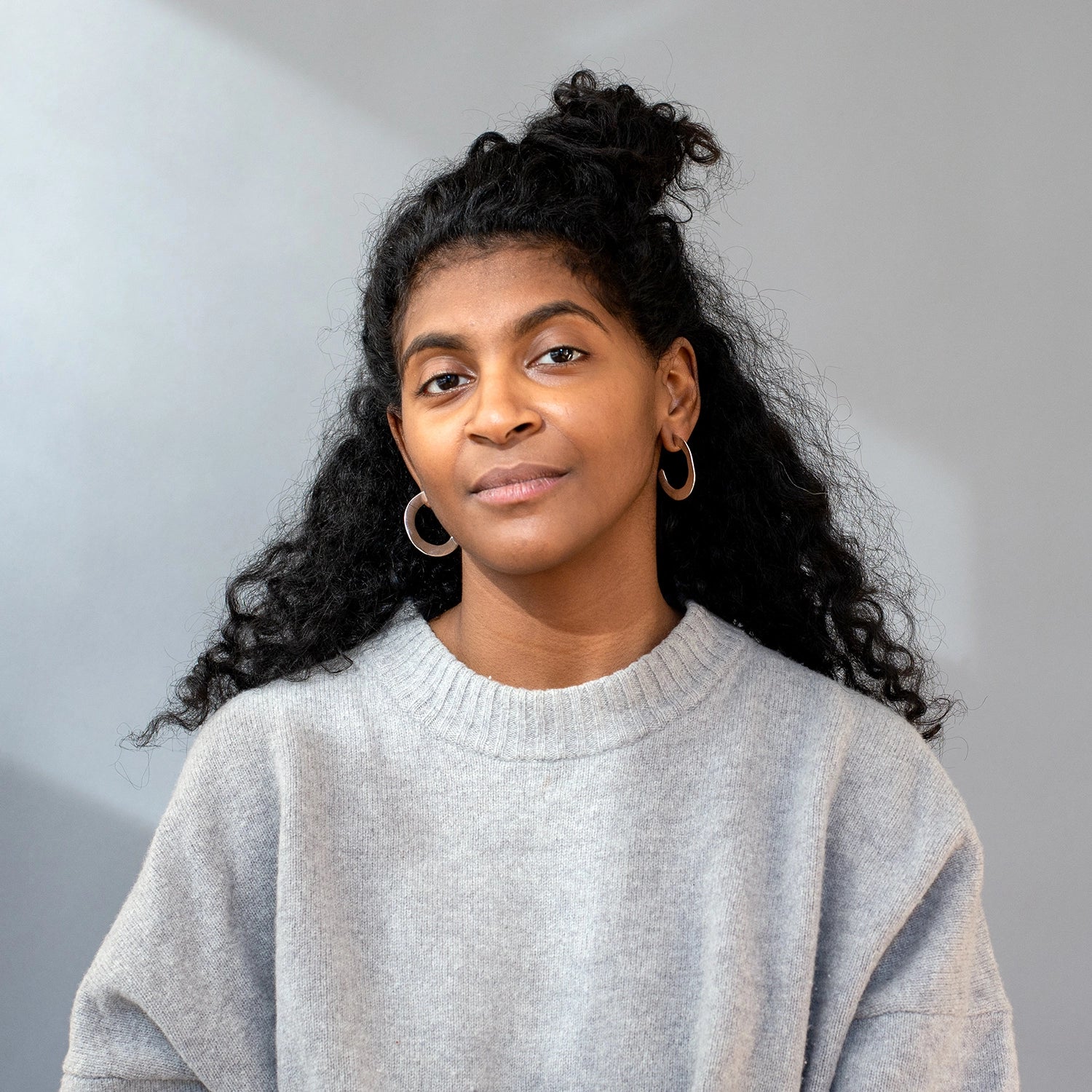 Hollis Large Silver Hoop Stud Earrings Michelle Ross