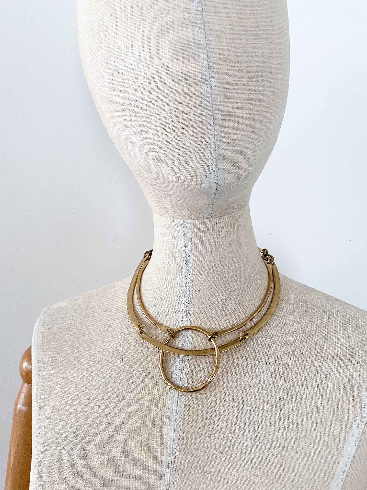 Hyde Solid Brass Collar Necklace Michelle Ross
