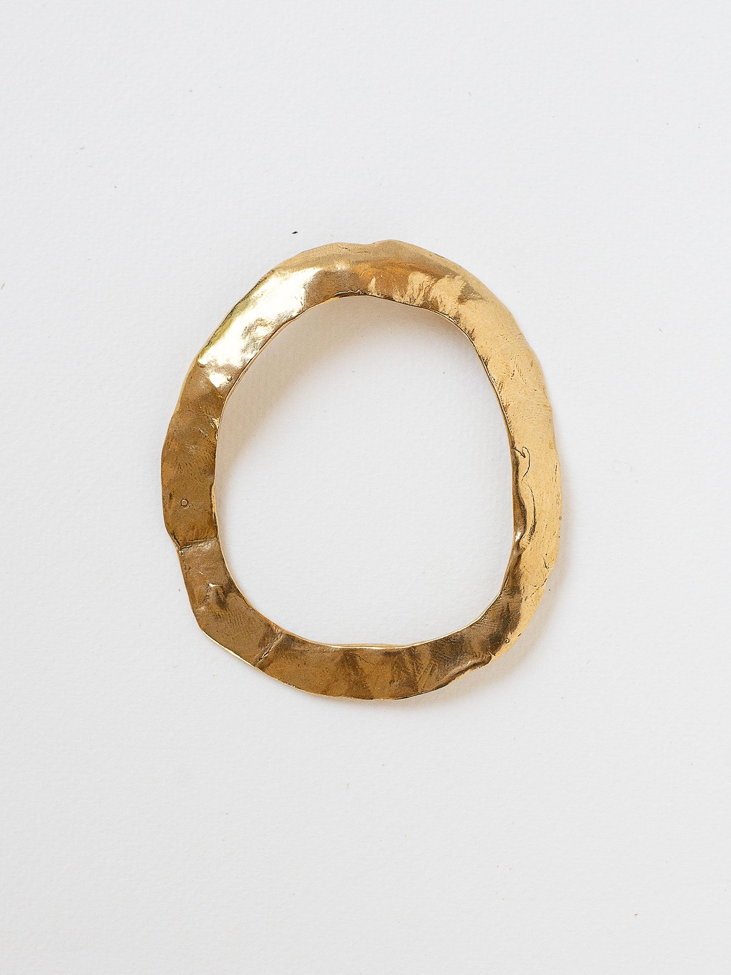 Ido Solid Hammered Brass Bangle Bracelet Michelle Ross