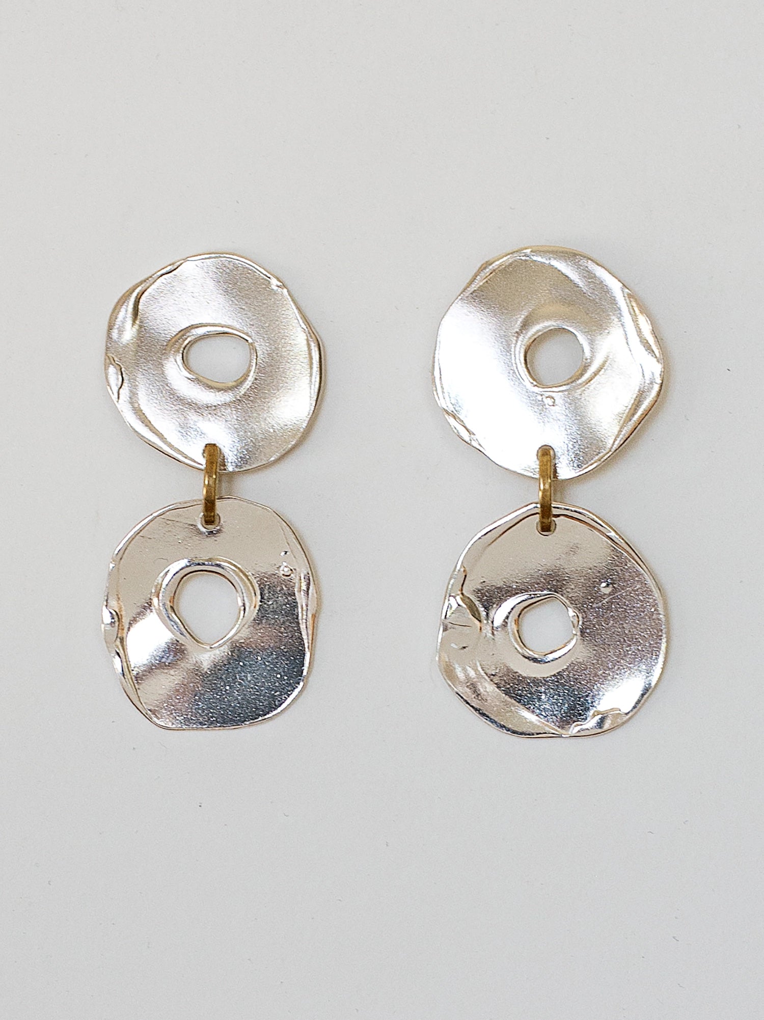 Kaleb Silver Statement Earrings Michelle Ross