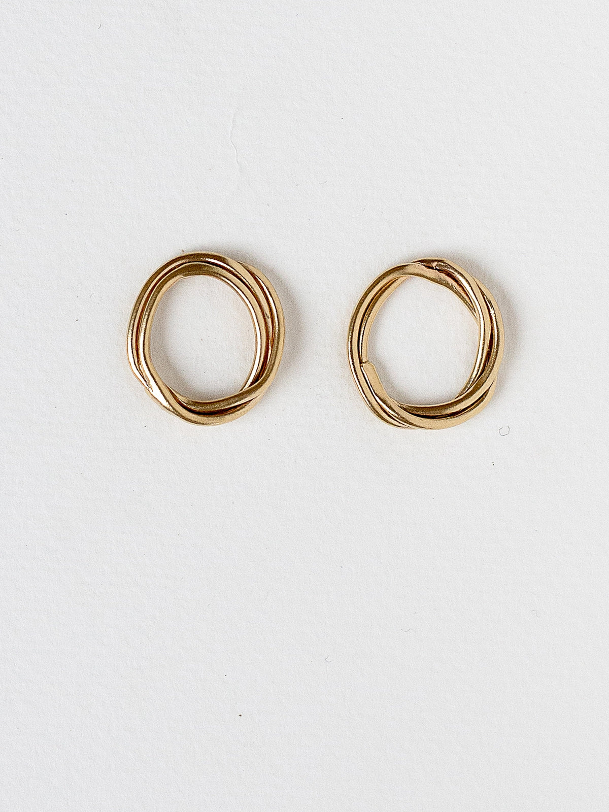 Kam Brass Circular Stud Earrings Michelle Ross