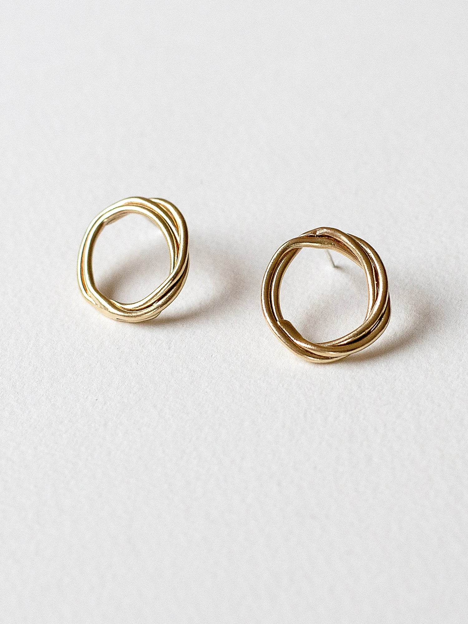 Kam Brass Circular Stud Earrings Michelle Ross