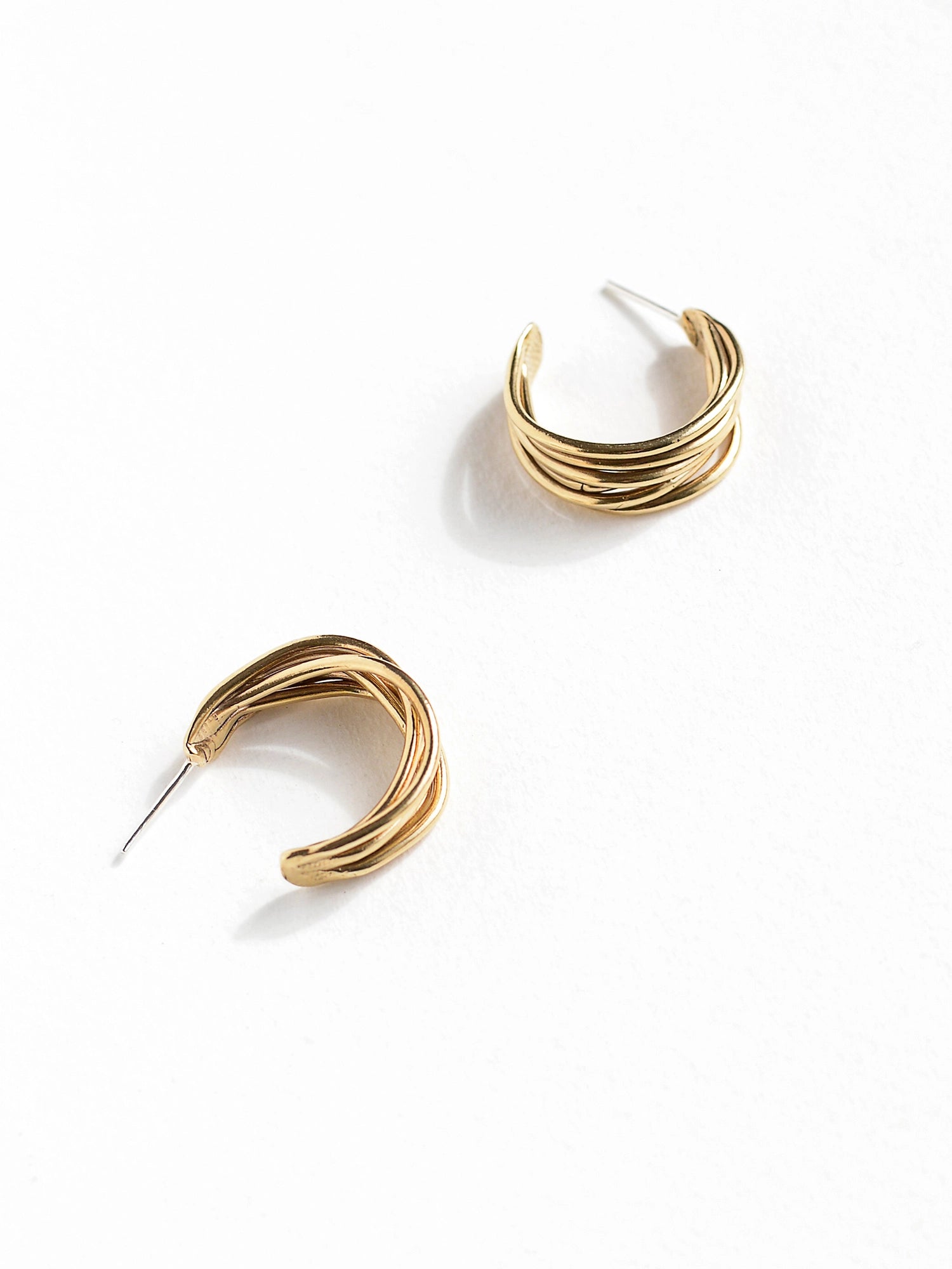 Karis Brass Hoop Earrings Michelle Ross