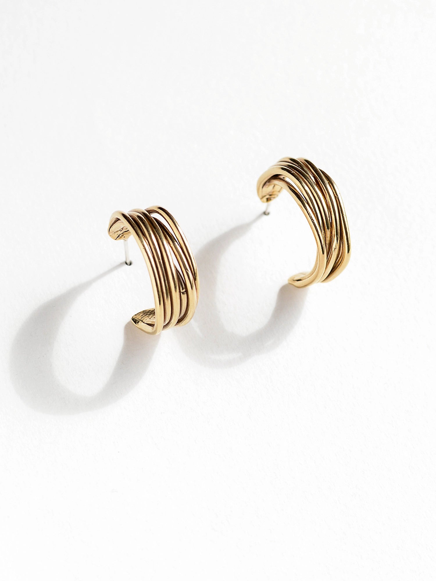 Karis Brass Hoop Earrings Michelle Ross