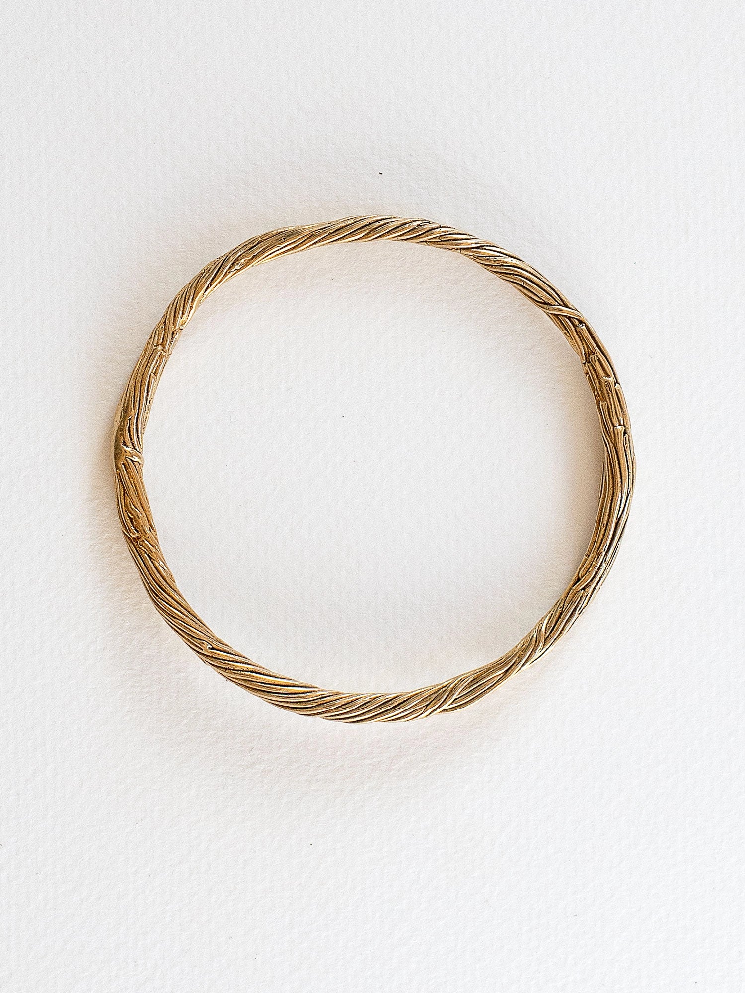 Keeva Brass Solid Bangle Bracelet Michelle Ross