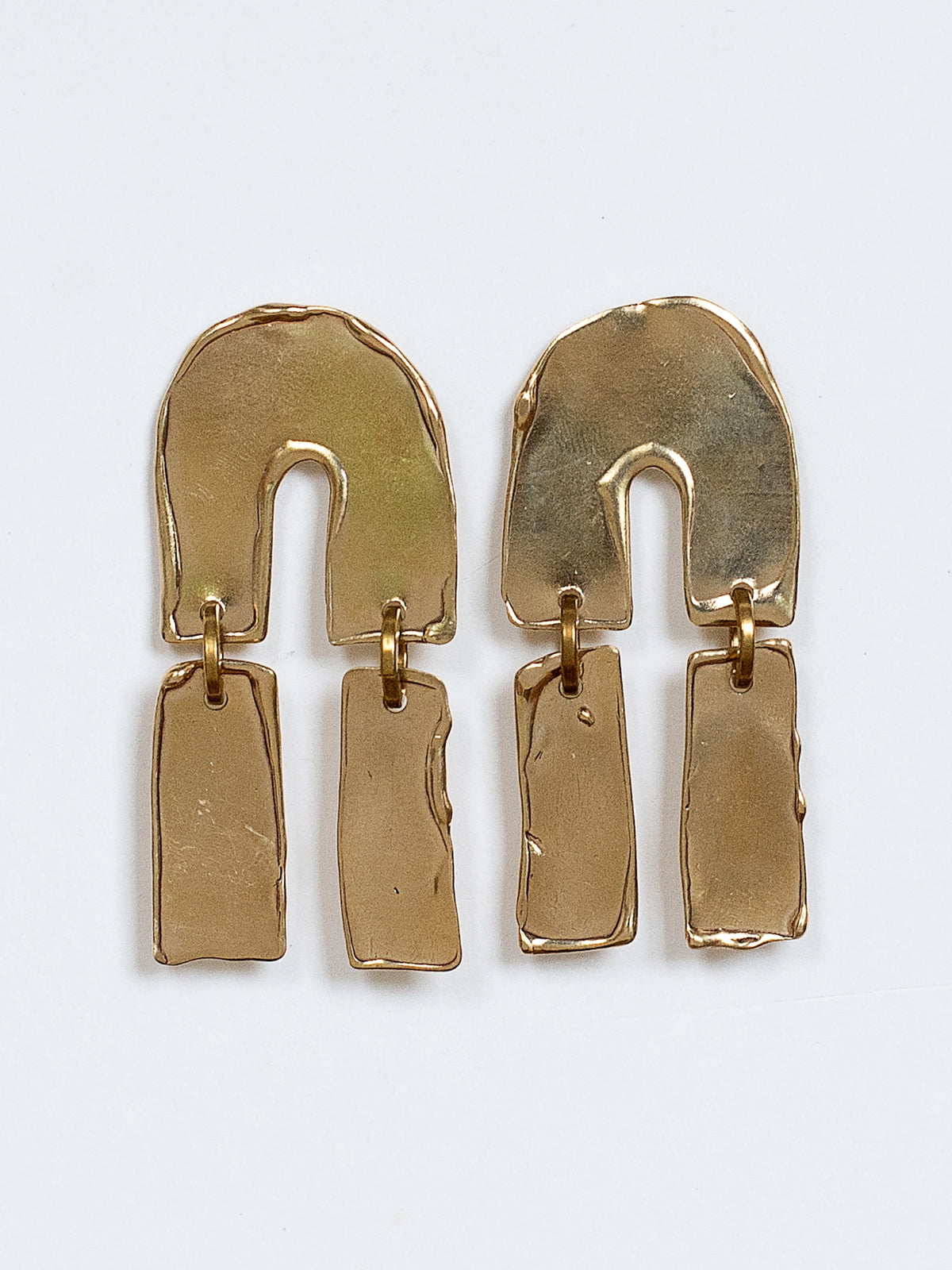 Kelise Brass Statement Earrings Michelle Ross