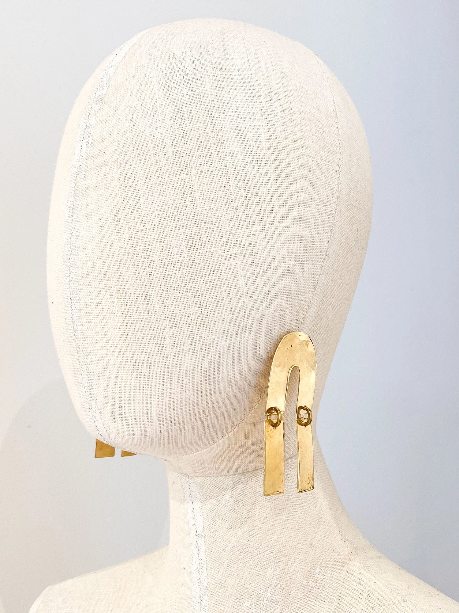 Kelise Brass Statement Earrings Michelle Ross