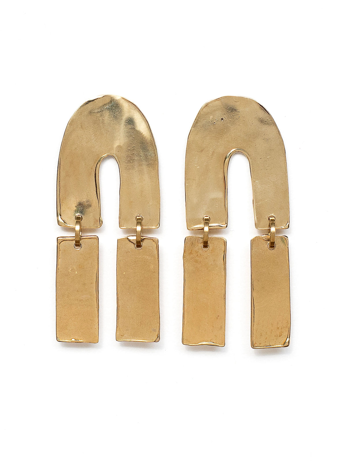 Kelise Brass Statement Earrings Michelle Ross