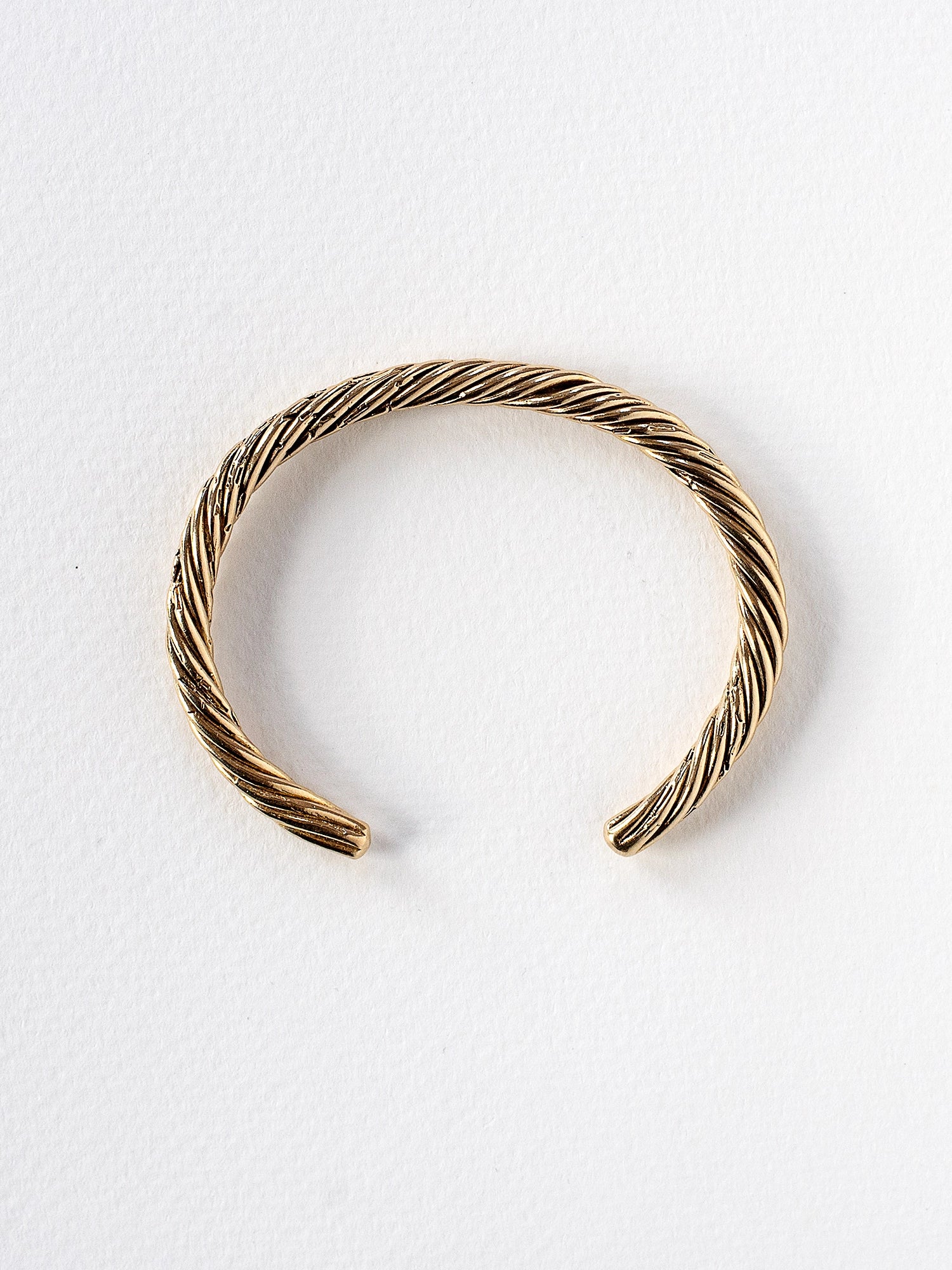 Kesi Twisted Solid Brass Bangle Michelle Ross