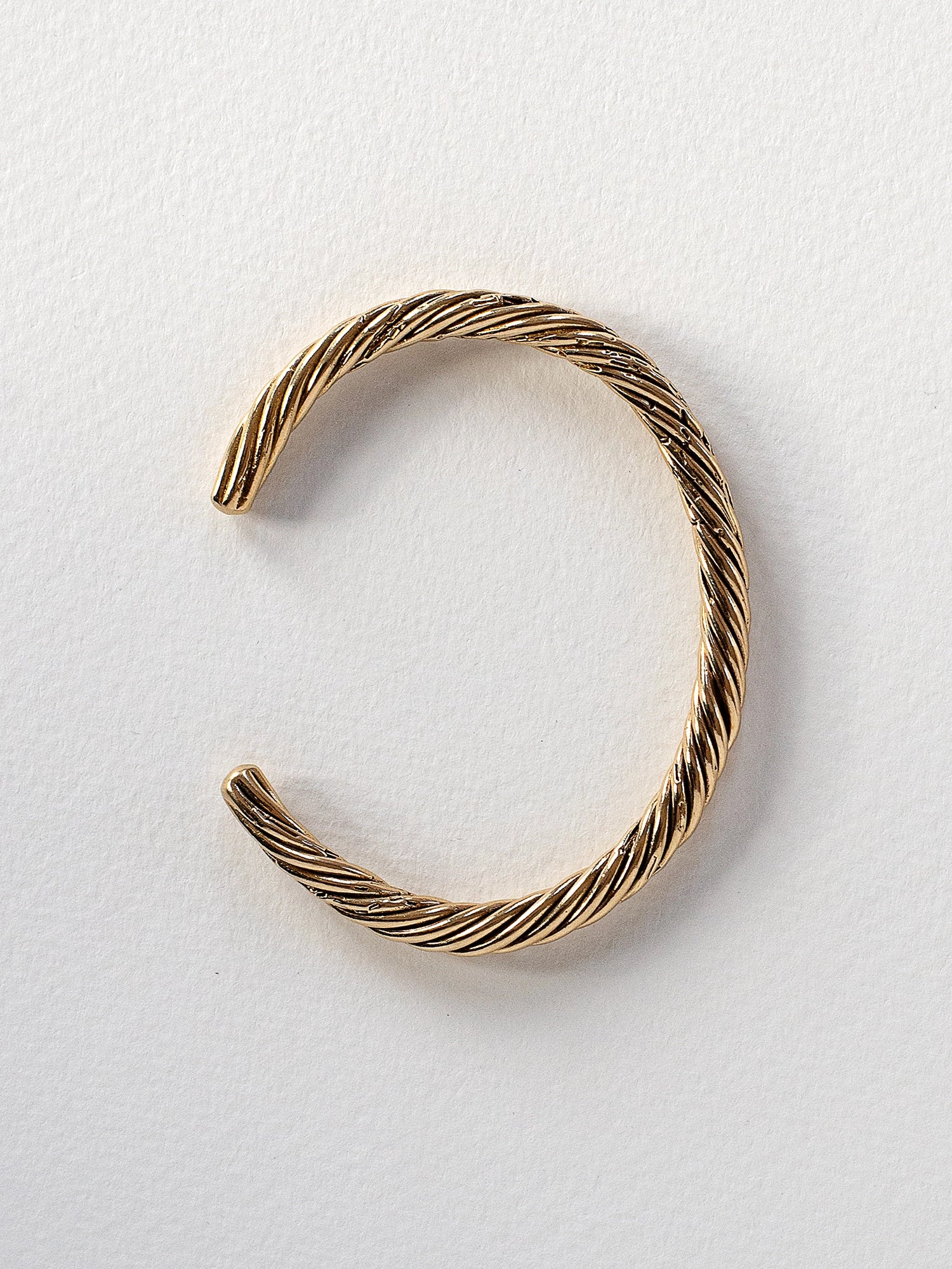 Kesi Twisted Solid Brass Bangle Michelle Ross