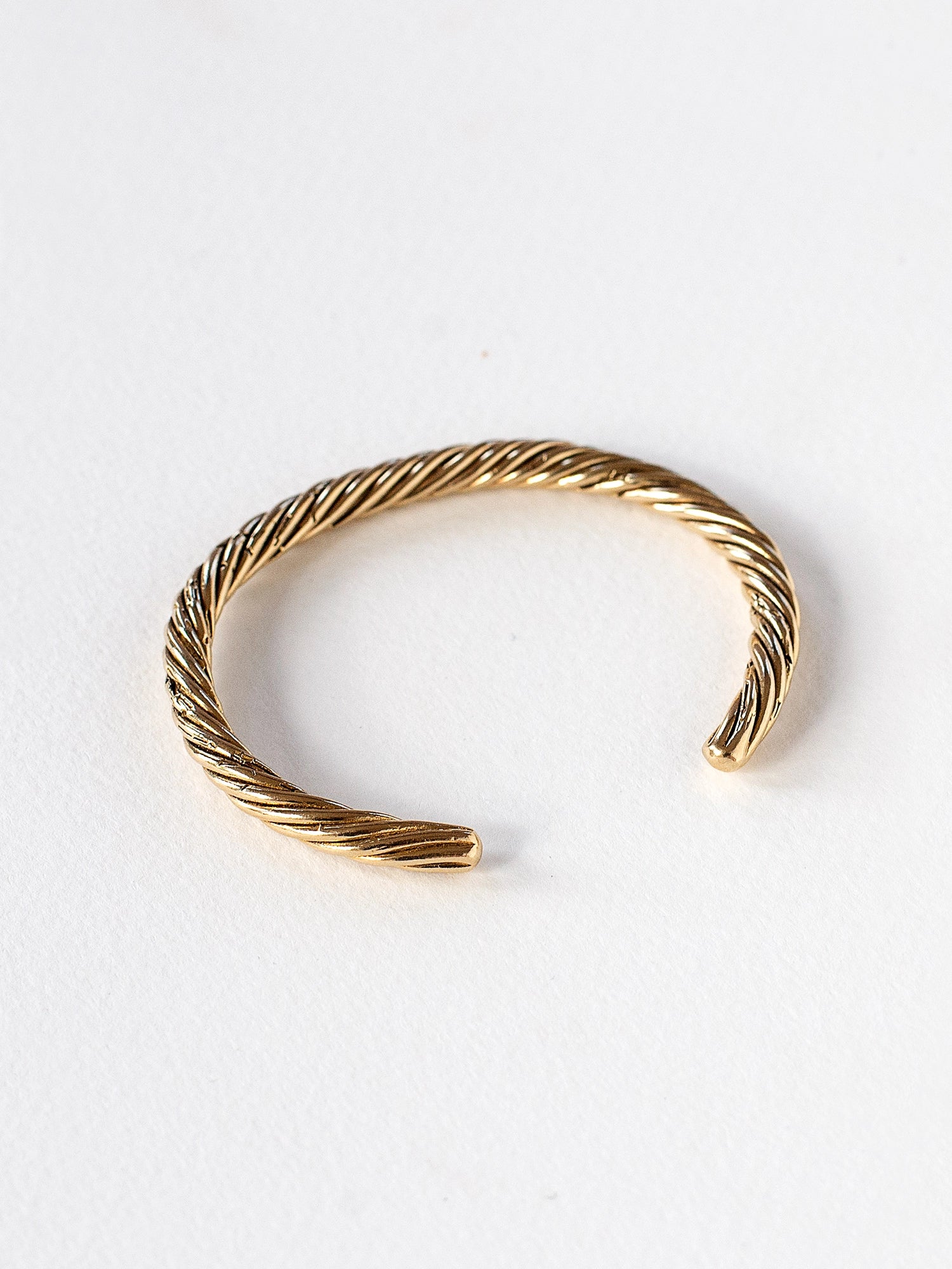 Kesi Twisted Solid Brass Bangle Michelle Ross