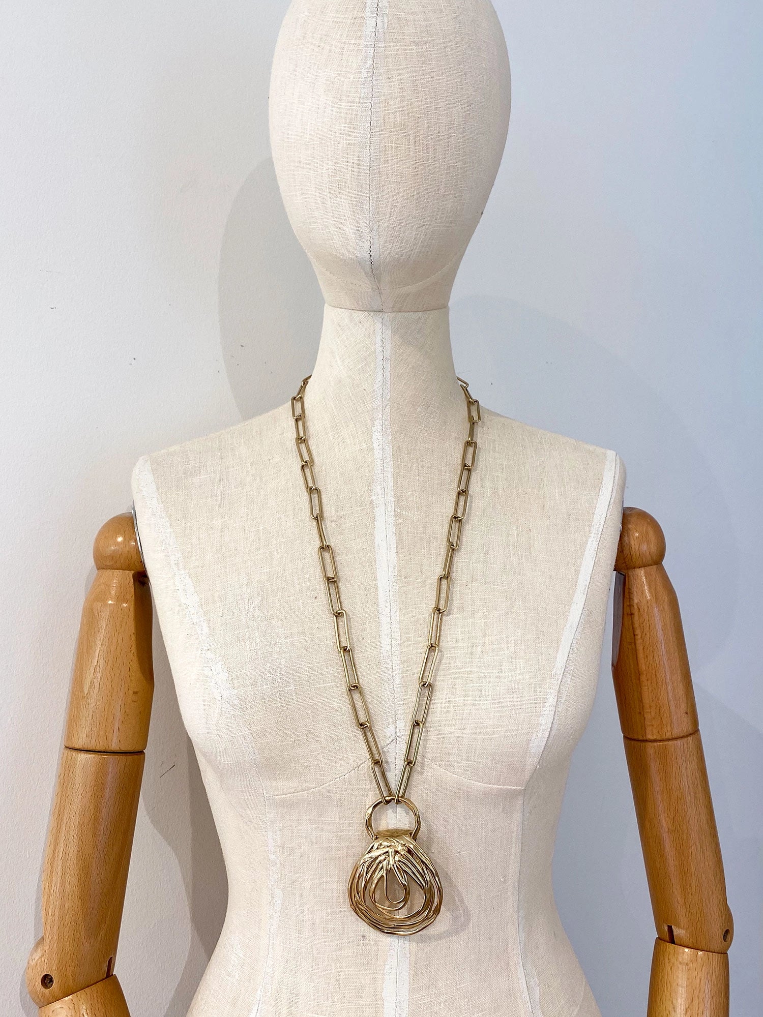 Kolt Brass Pendant Chain Necklace Michelle Ross