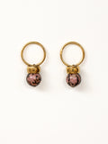 Leo Brass and Rhodonite Drop Earrings Michelle Ross