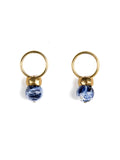 Leo Brass Sodalite Drop Earrings Michelle Ross