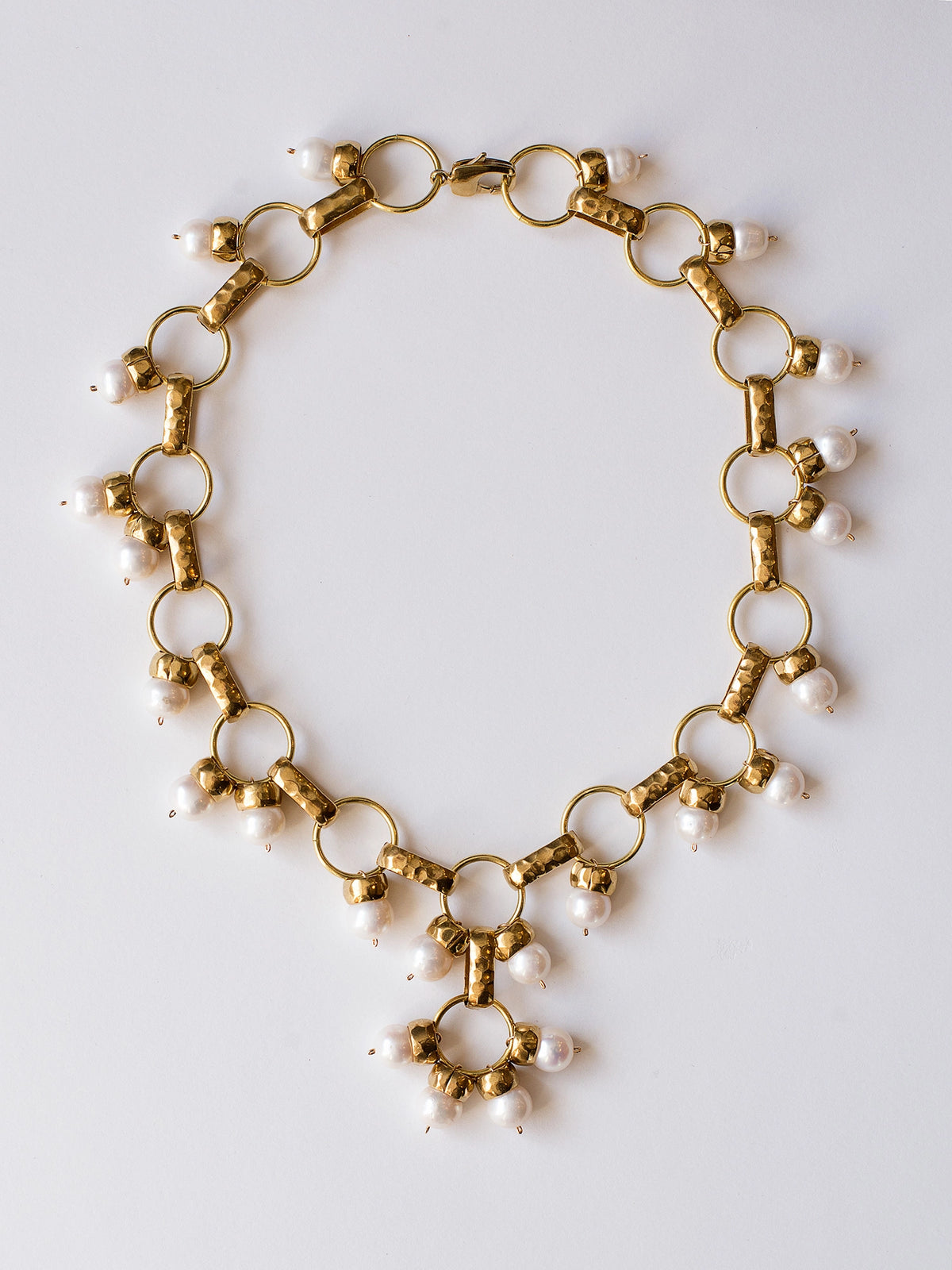 Liliam Brass and Freshwater Pearl Necklace Michelle Ross