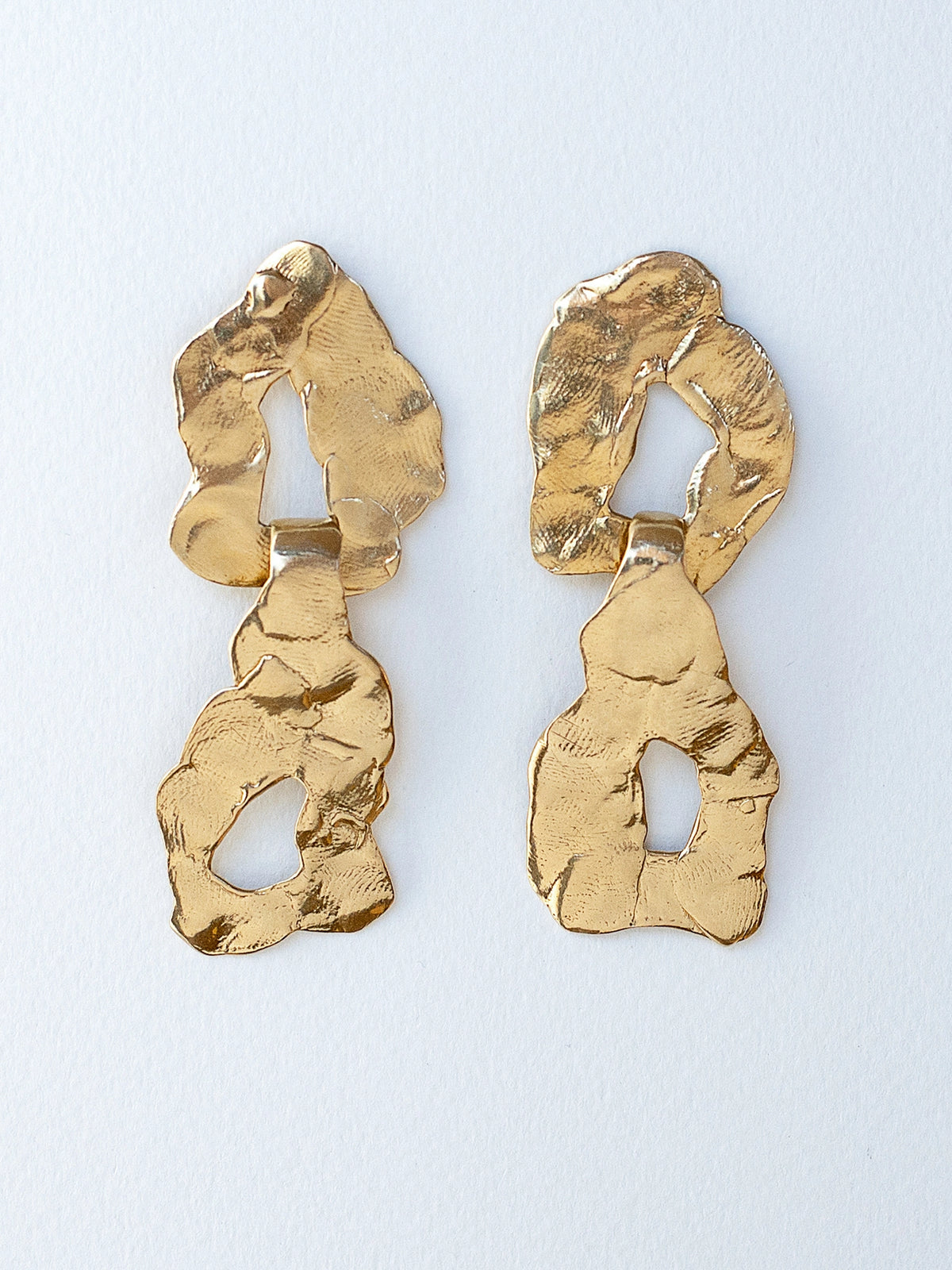 Link Solid Brass Earrings Michelle Ross