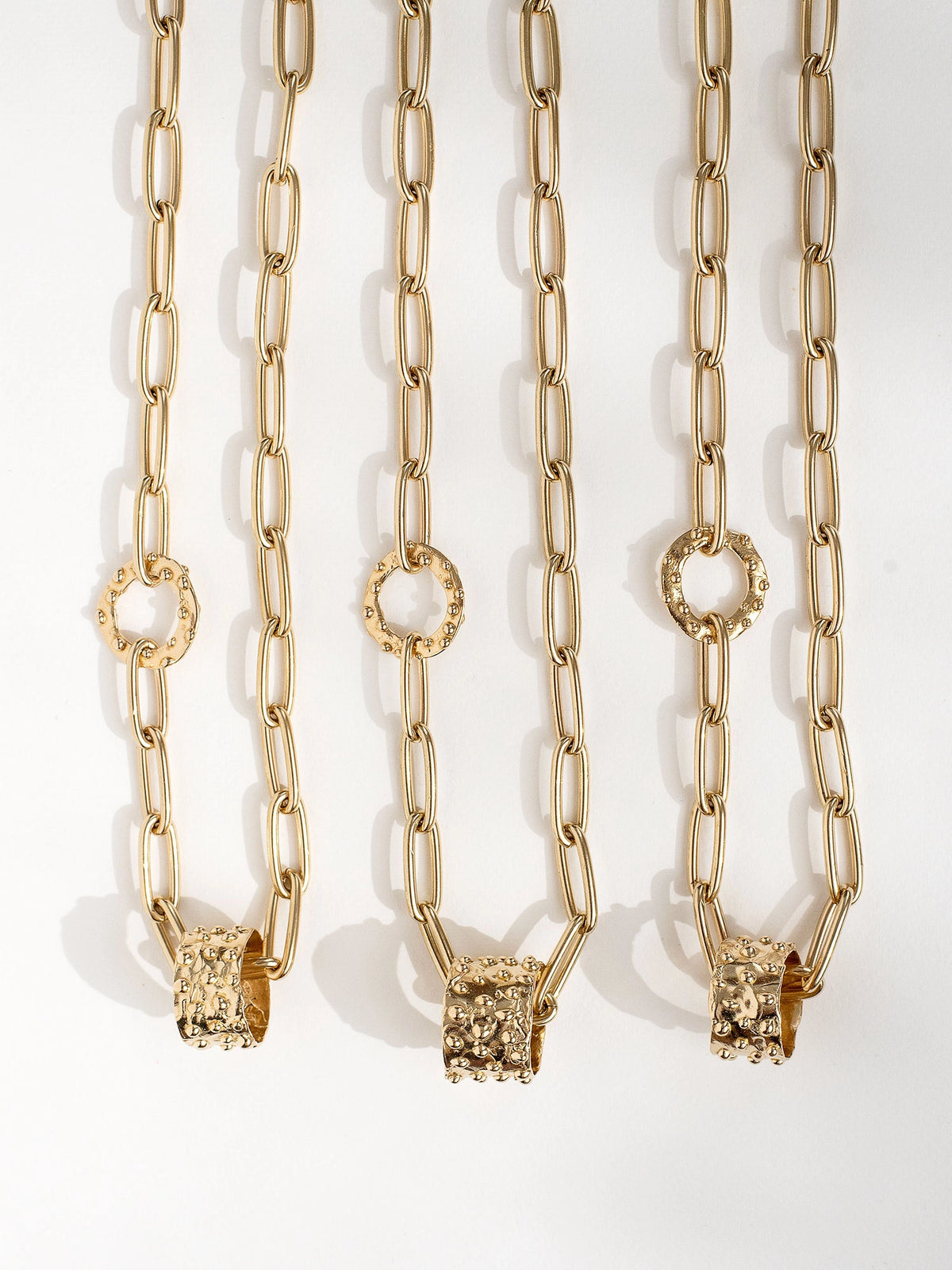 Three Lore Contemporary Brass Chain Necklace from Michelle Ross