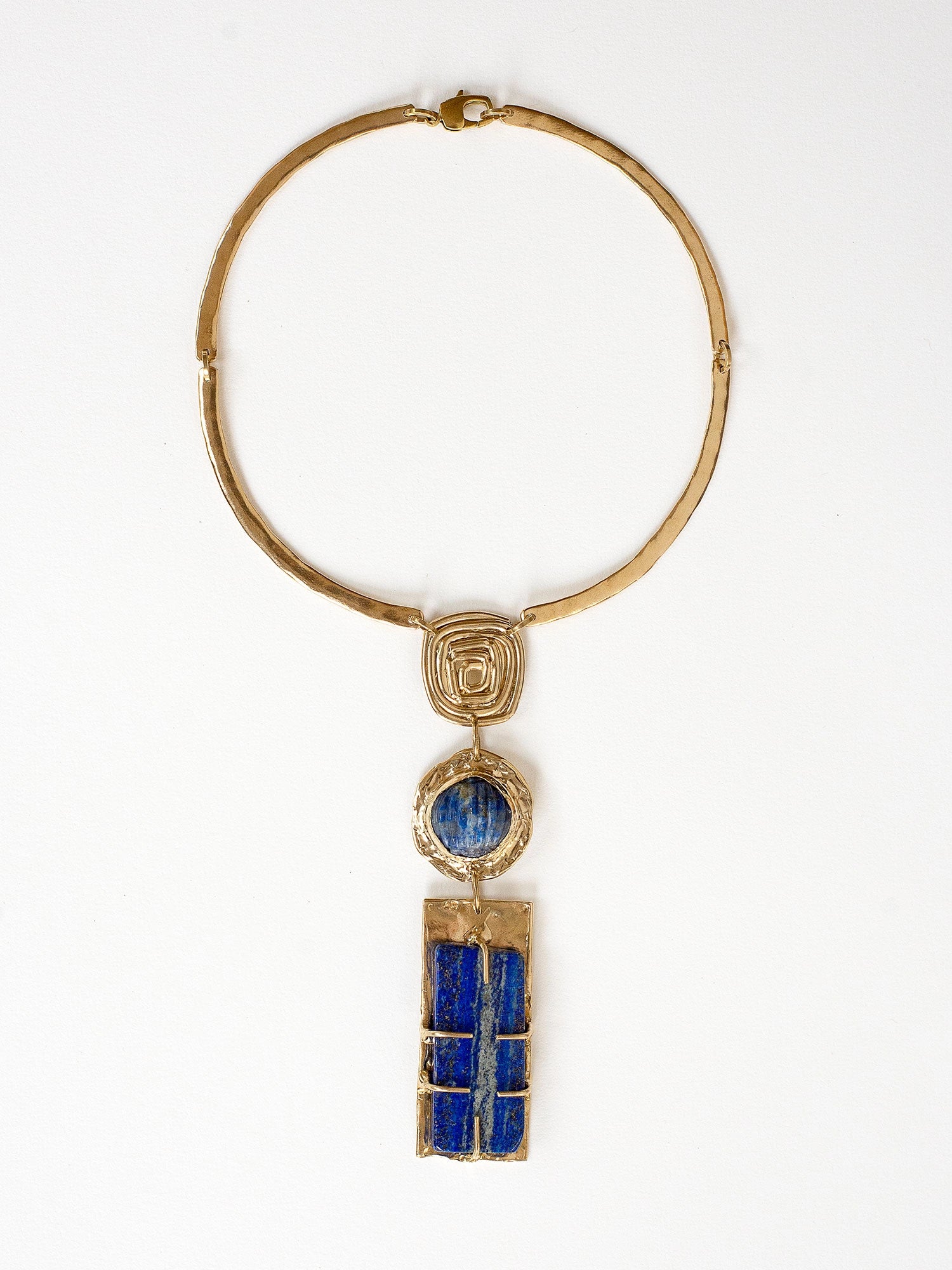 Madea Blue Lapis Brass Necklace Michelle Ross 