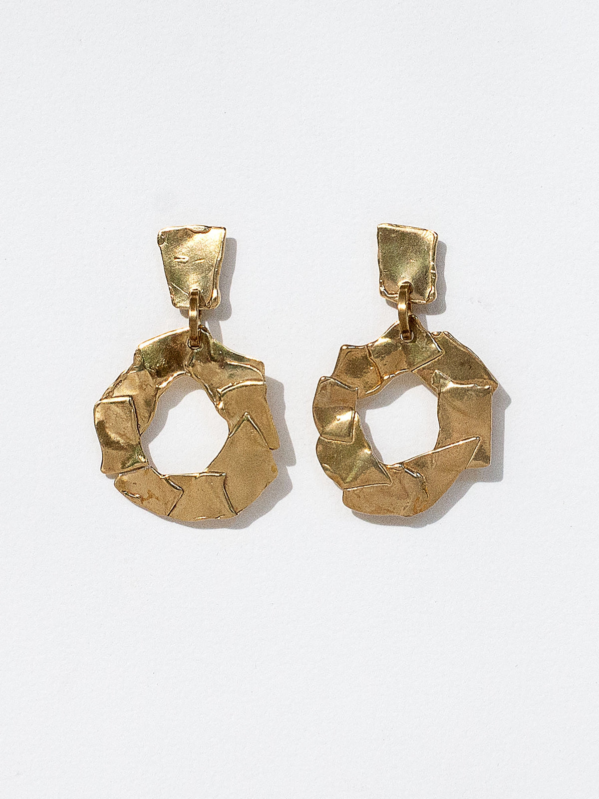 Manga Medium Brass Earrings Michelle Ross