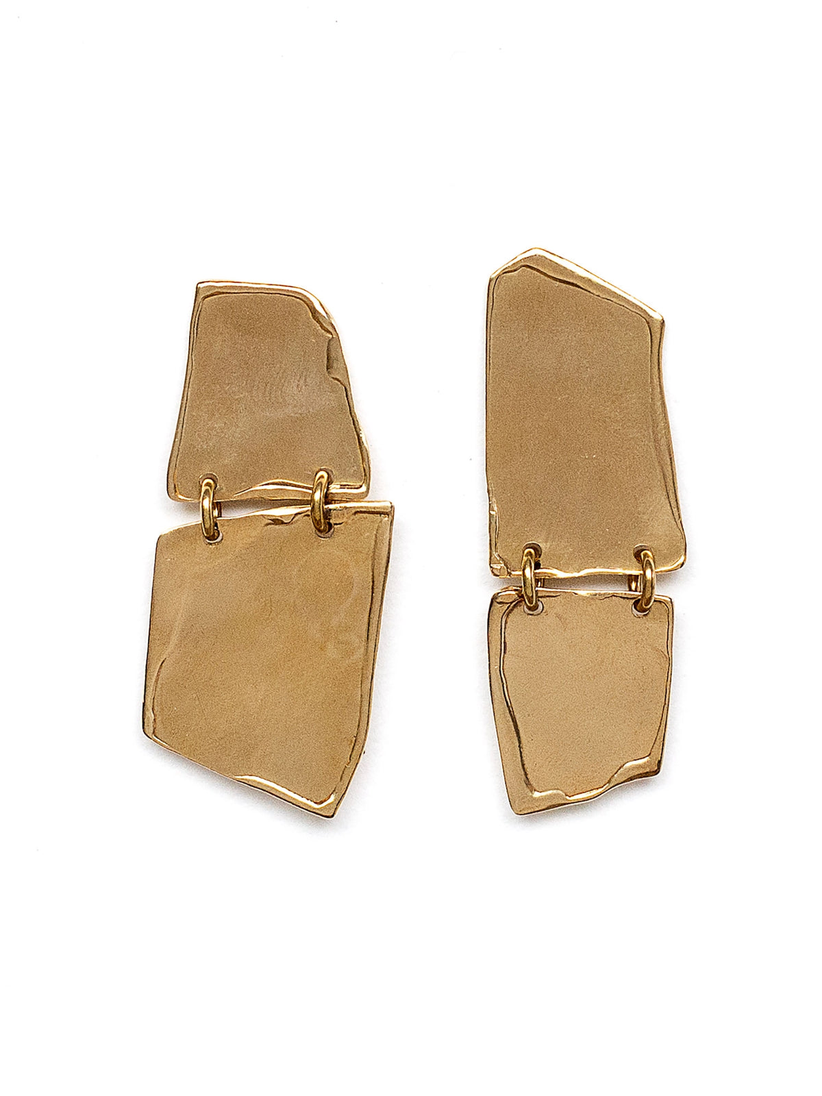 Meru Brass Statement Earrings Michelle Ross