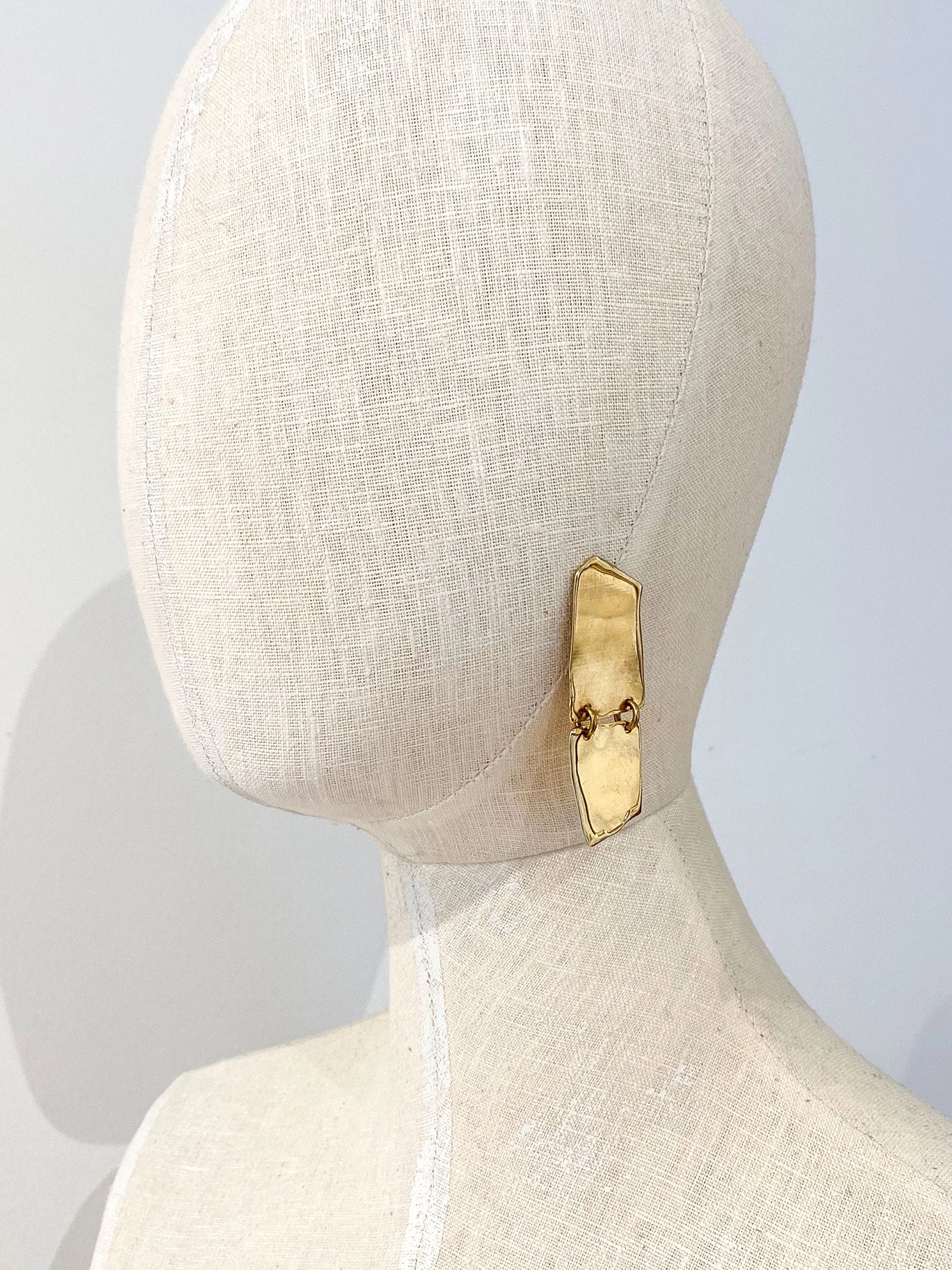 Meru Brass Statement Earrings Michelle Ross