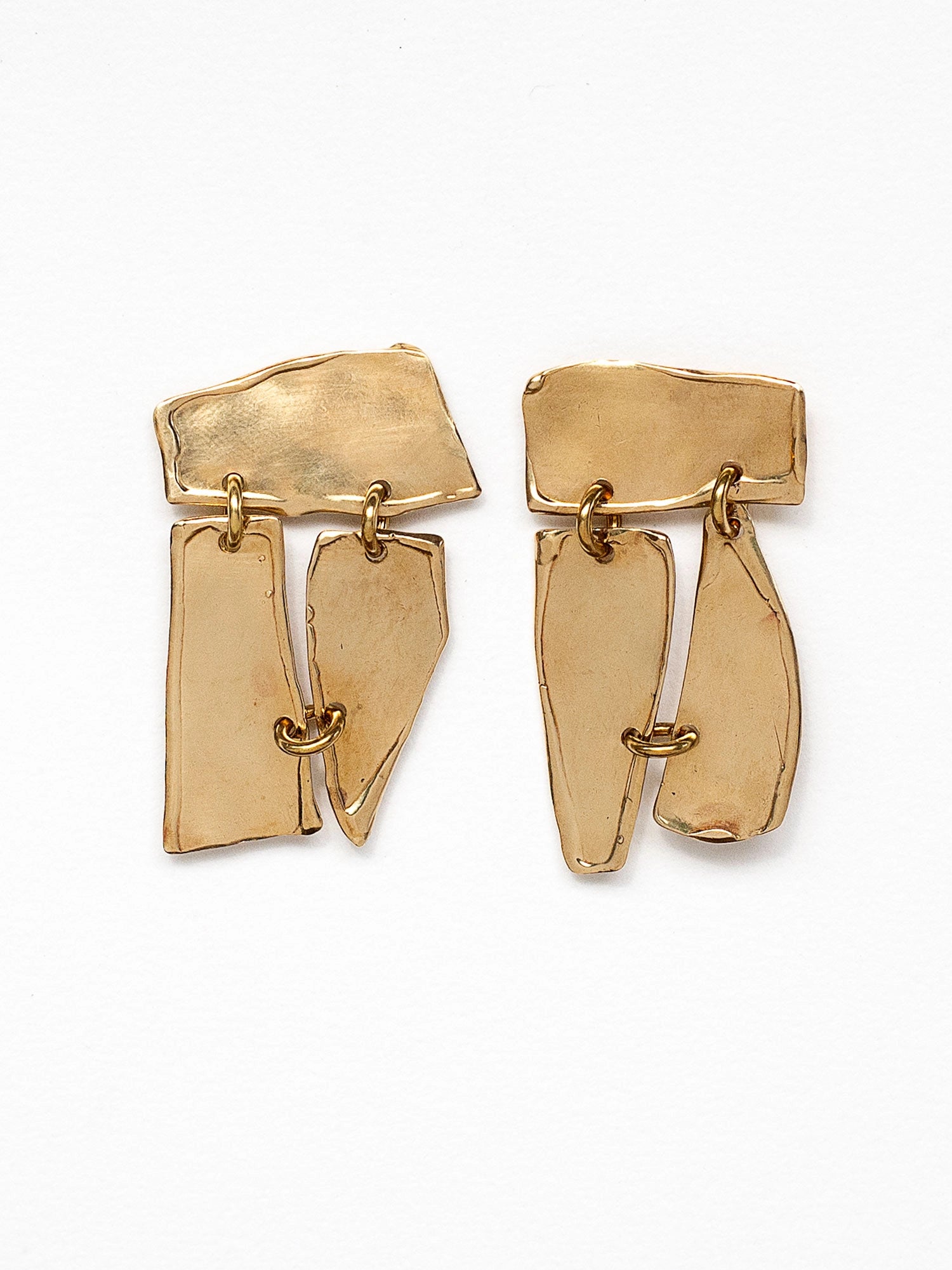 Meru Brass Statement Earrings Michelle Ross