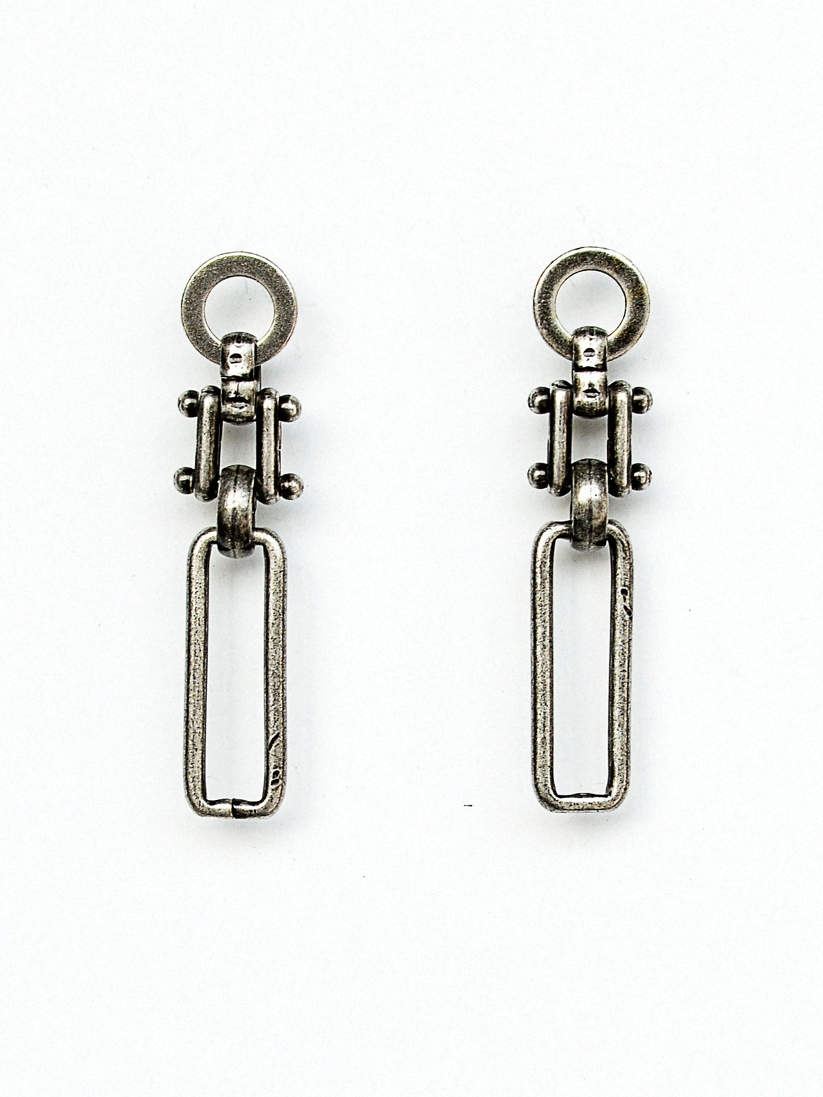 Ali Antique Silver Minimalist Everyday Chain Earrings Michelle Ross