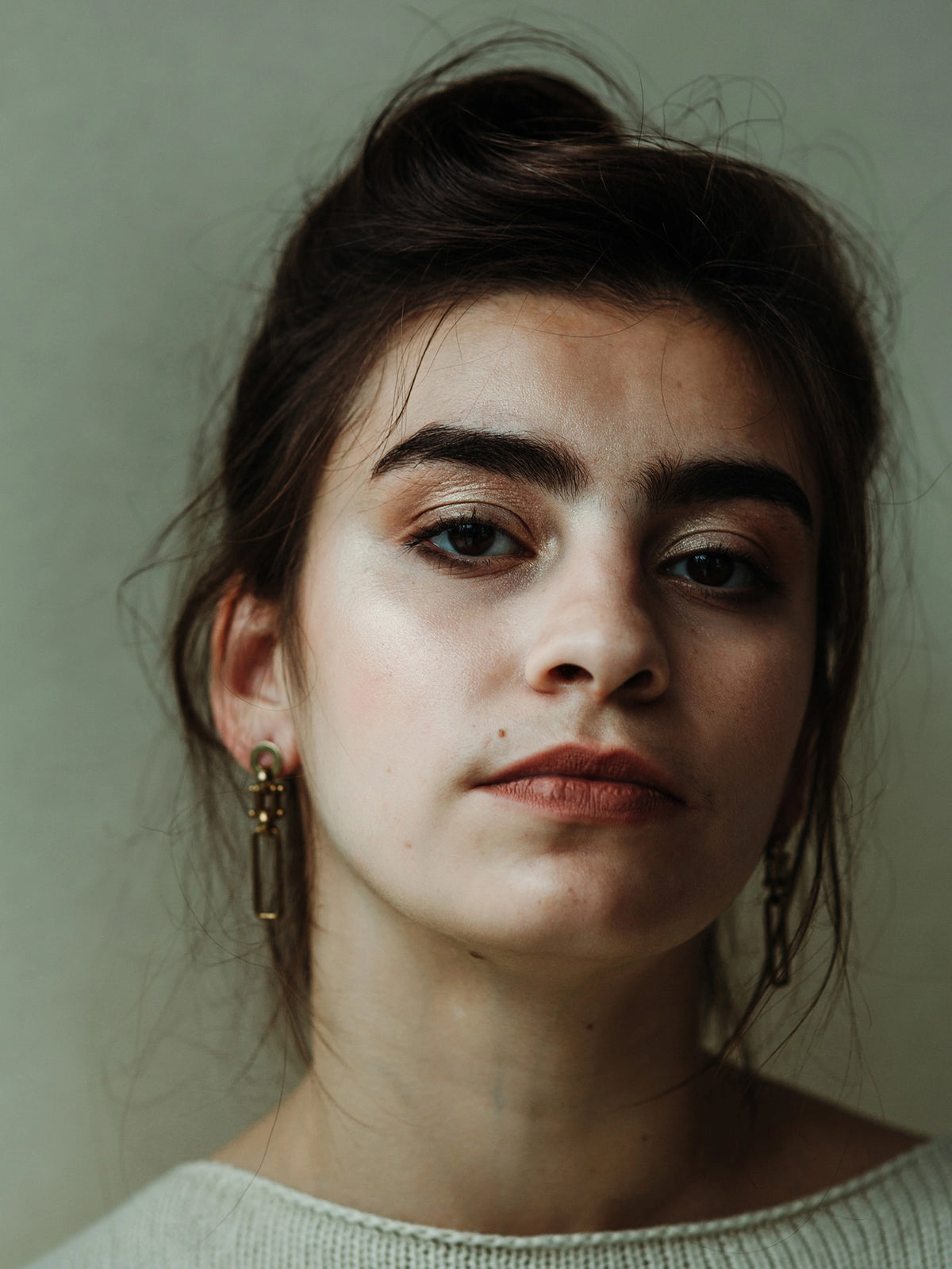 Ali Brass Minimalist Everyday Chain Earrings Michelle Ross