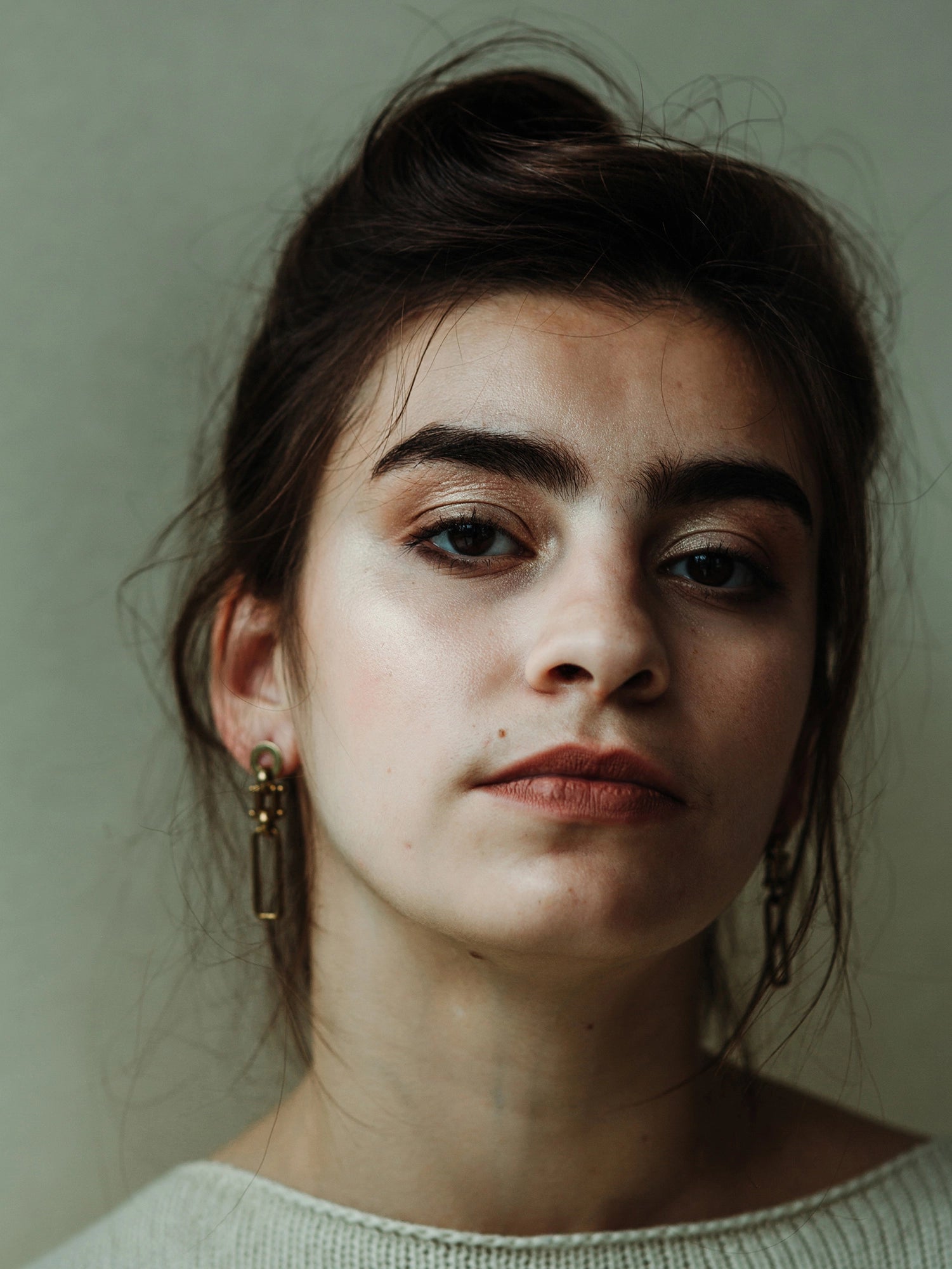 Ali Brass Minimalist Everyday Chain Earrings Michelle Ross