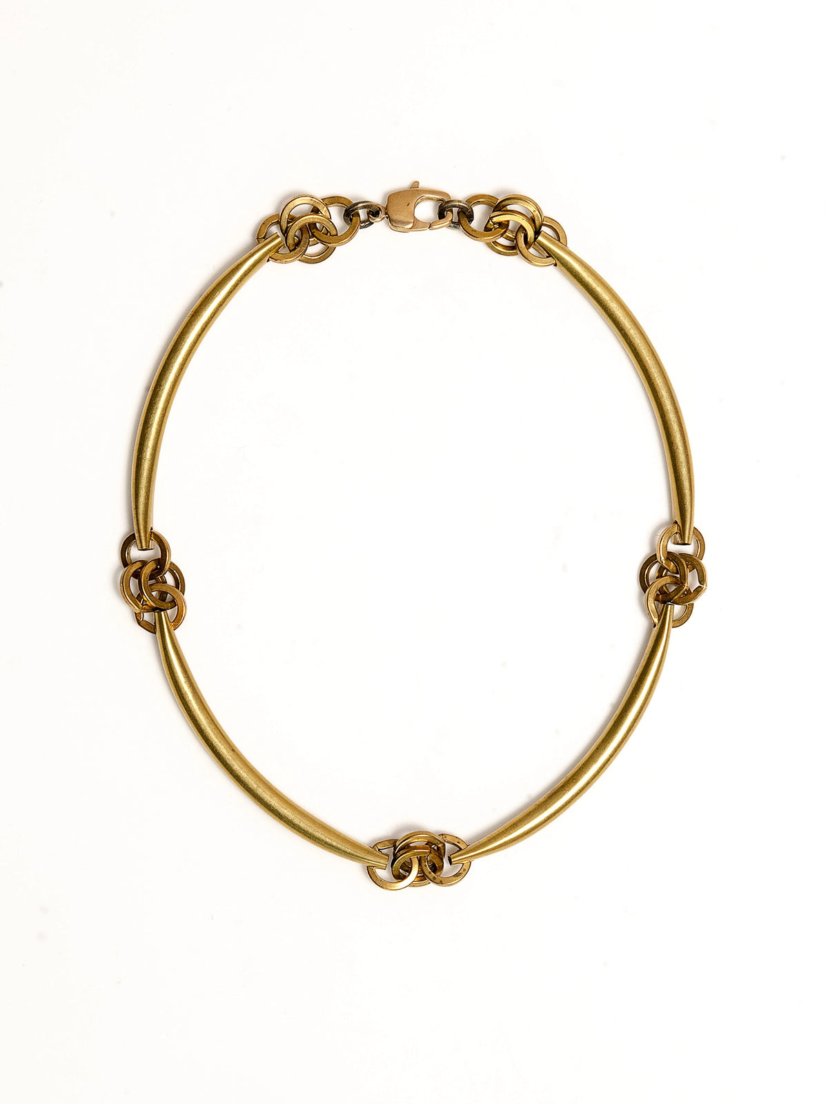 Ario Solid Brass Collar Necklace Michelle Ross