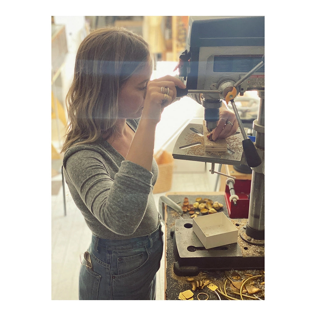 Michelle Ross, the jewellery designer creating in her Toronto Studio