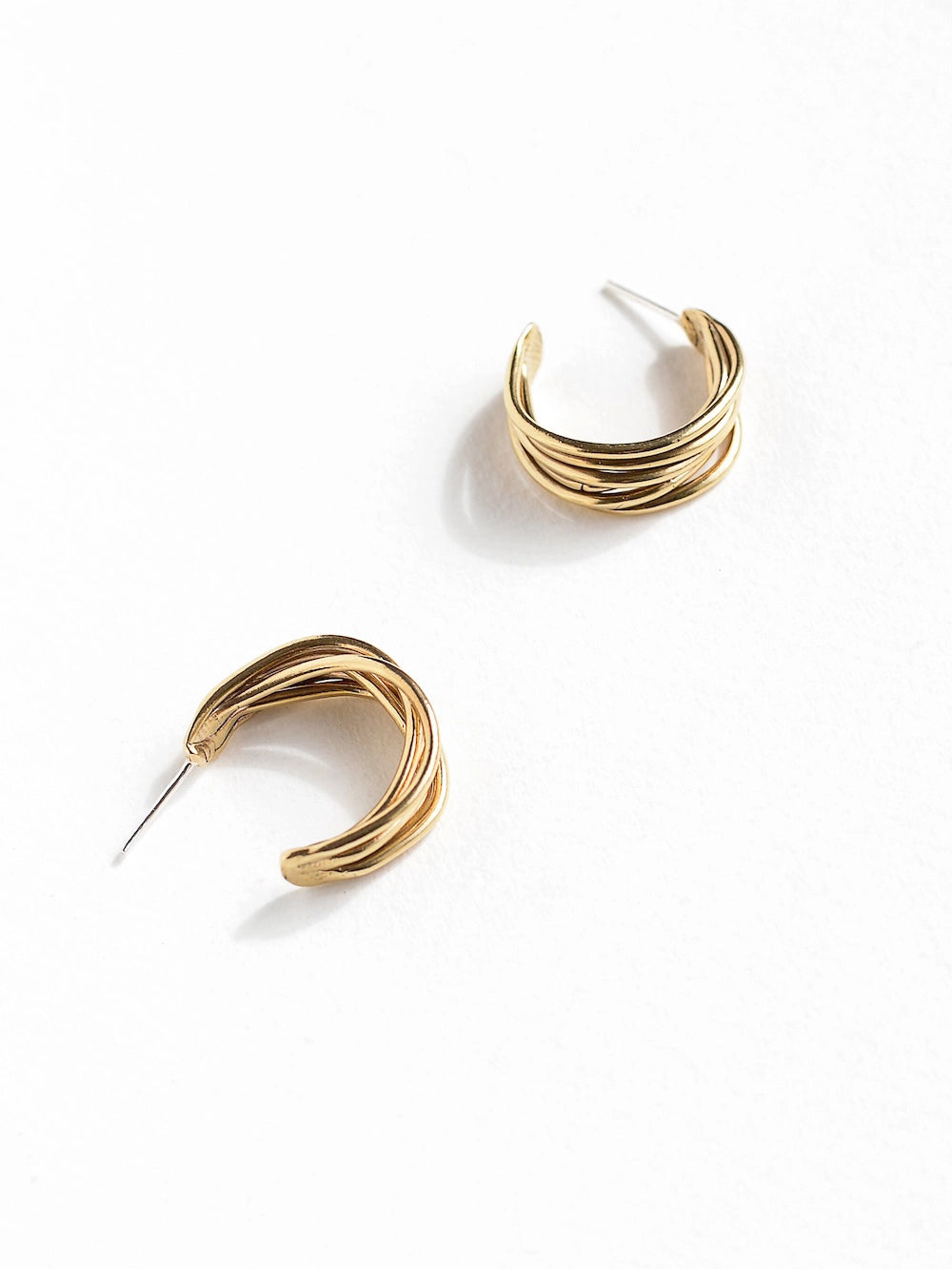 Michelle Ross Karis Brass Hoop Earrings