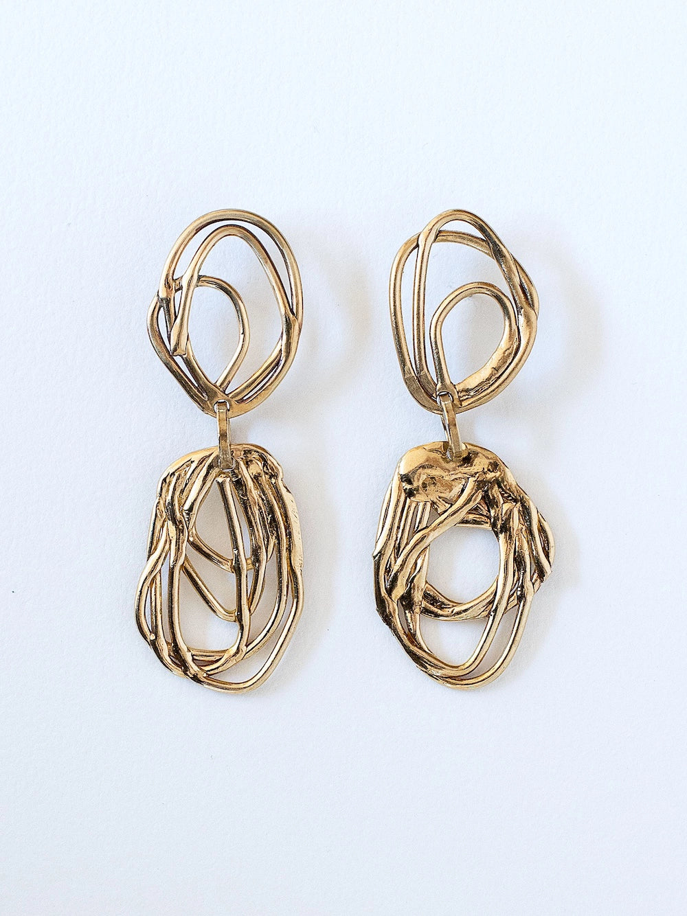 Michelle Ross Katya Brass Earrings 