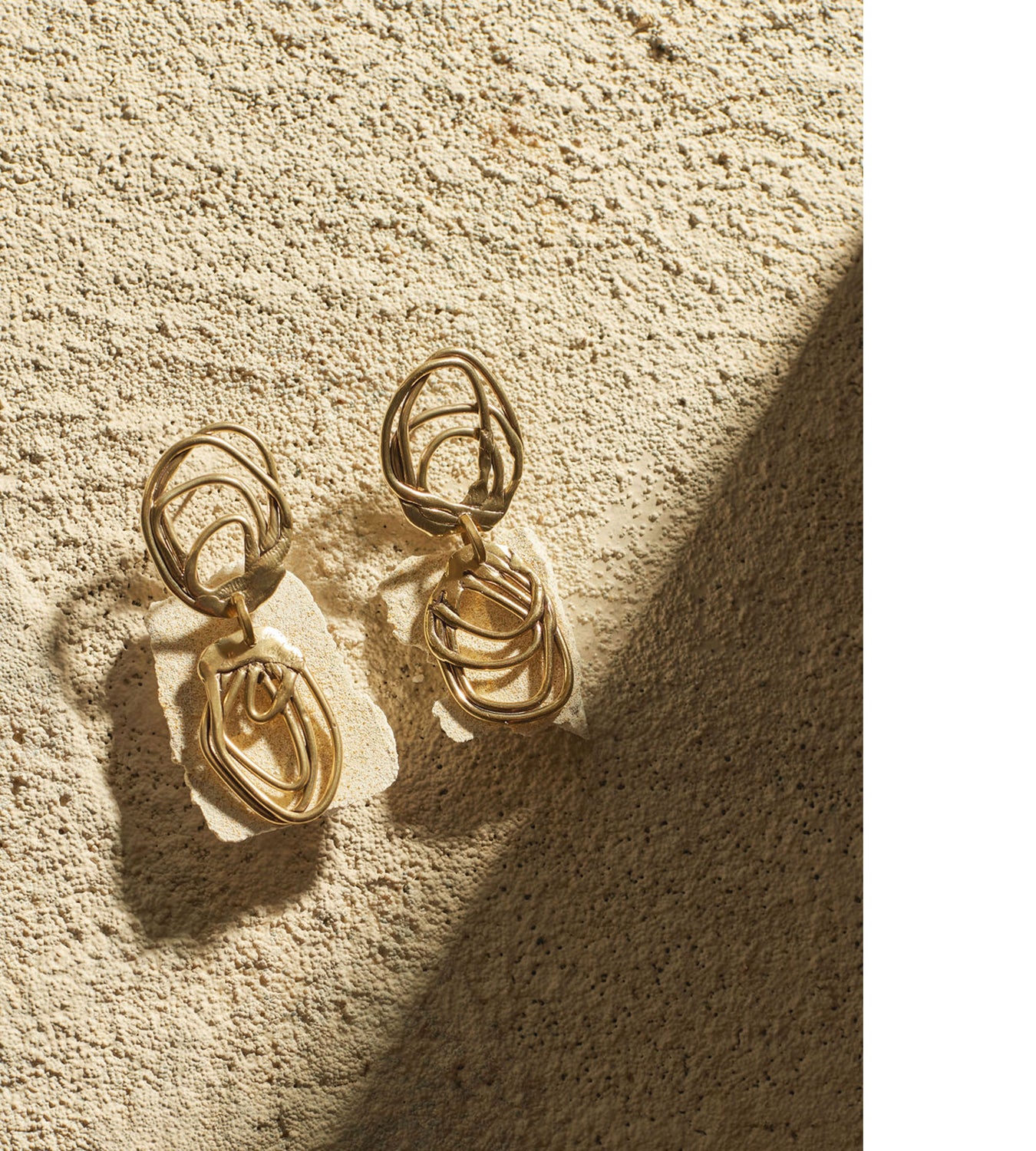 Michelle Ross Lagom Collection Katya Brass Earrings