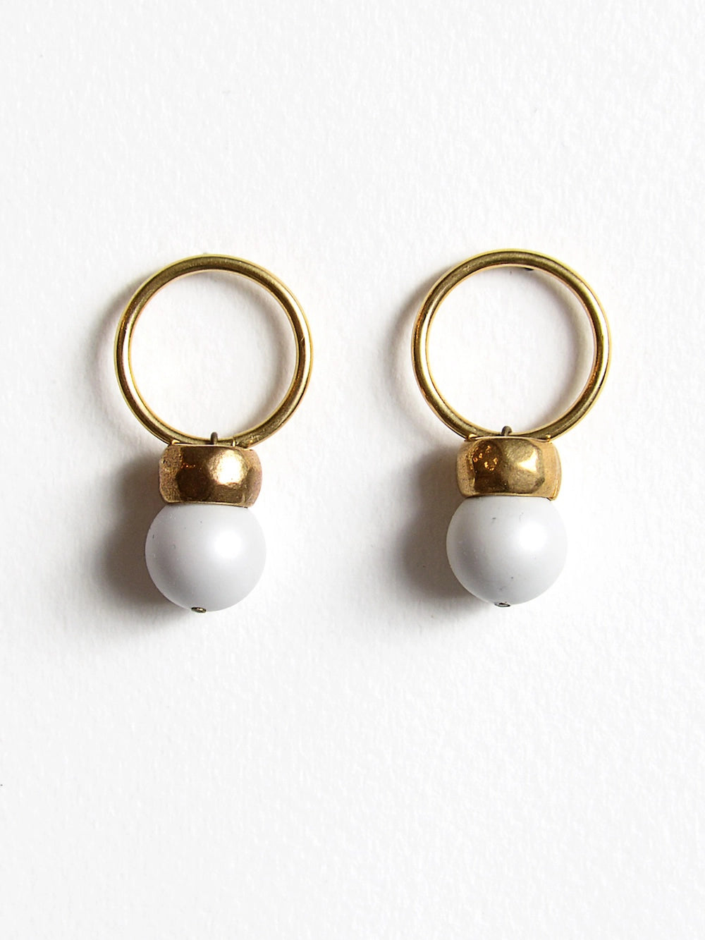 Michelle Ross Maelo Collection Drop Brass Earrings