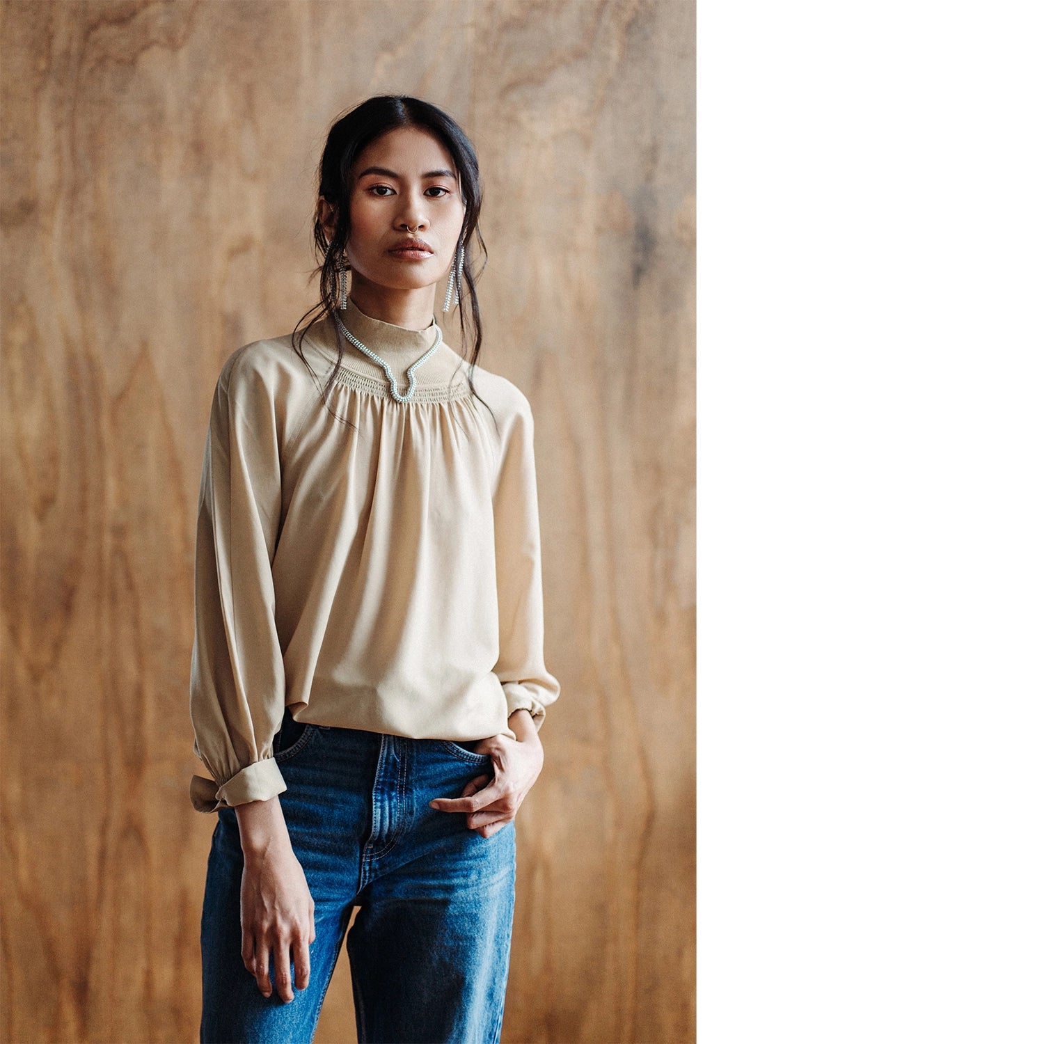 Michelle Ross Silver Necklace and Silver Earrings