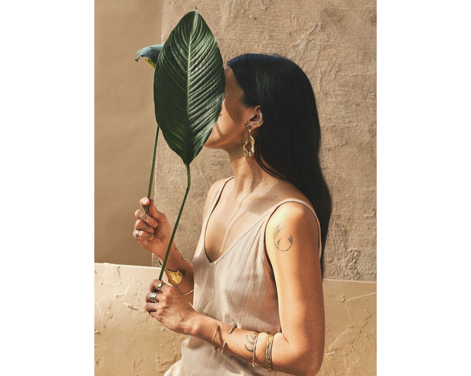 Michelle Ross Lagom Collection Manga Brass Earrings