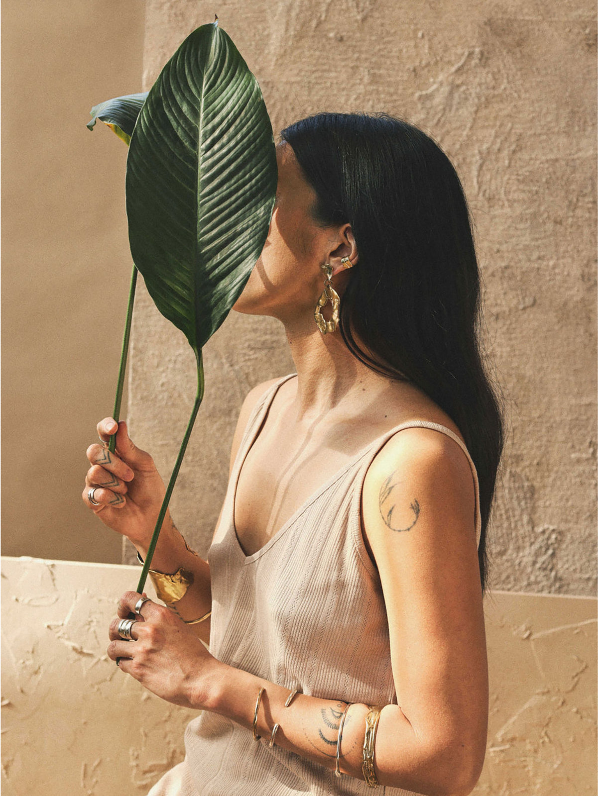 Michelle Ross Lagom Collection Manga Brass Earrings